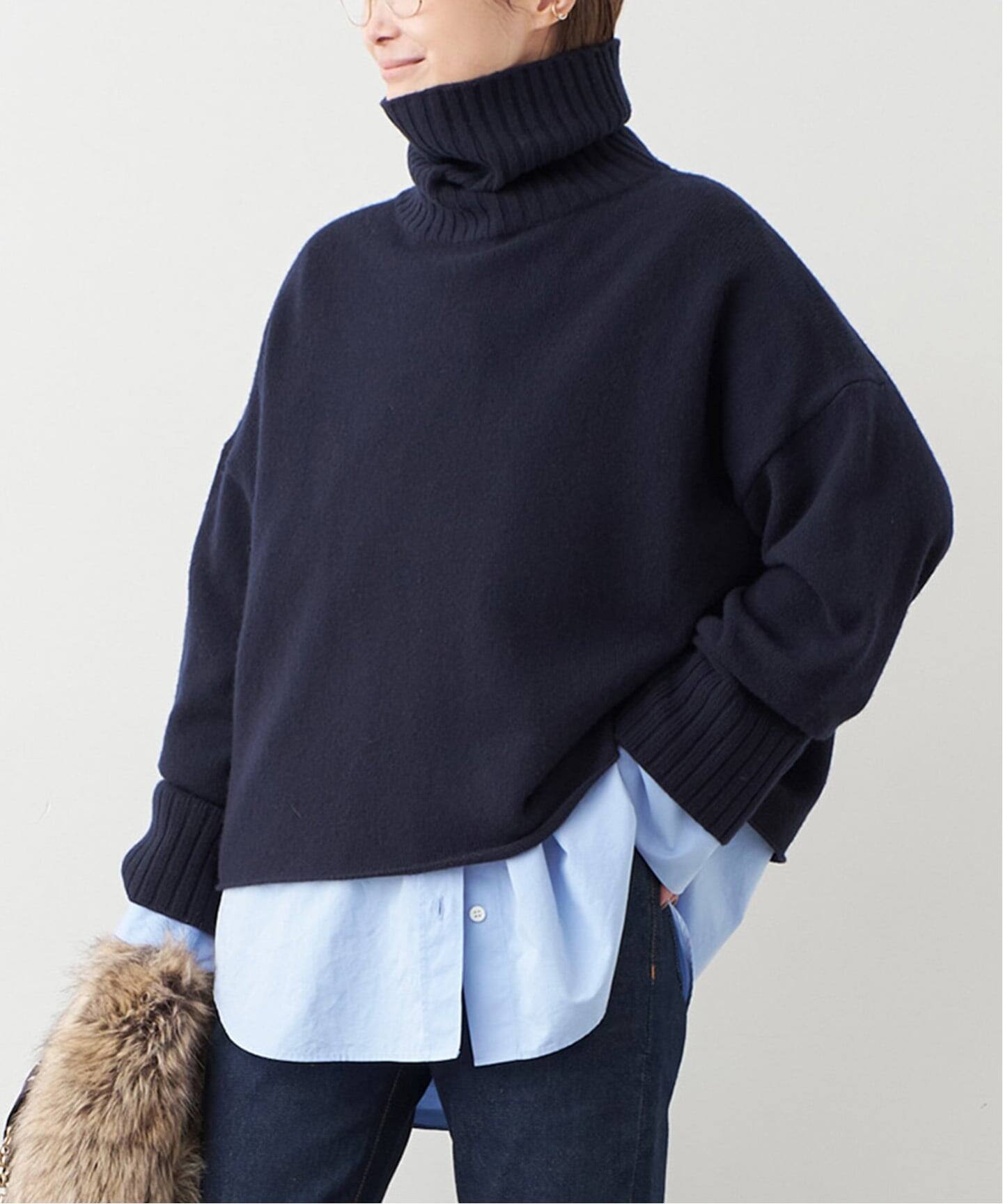 予約》追加 *Cropped タートルネック ニット（ニット／セーター