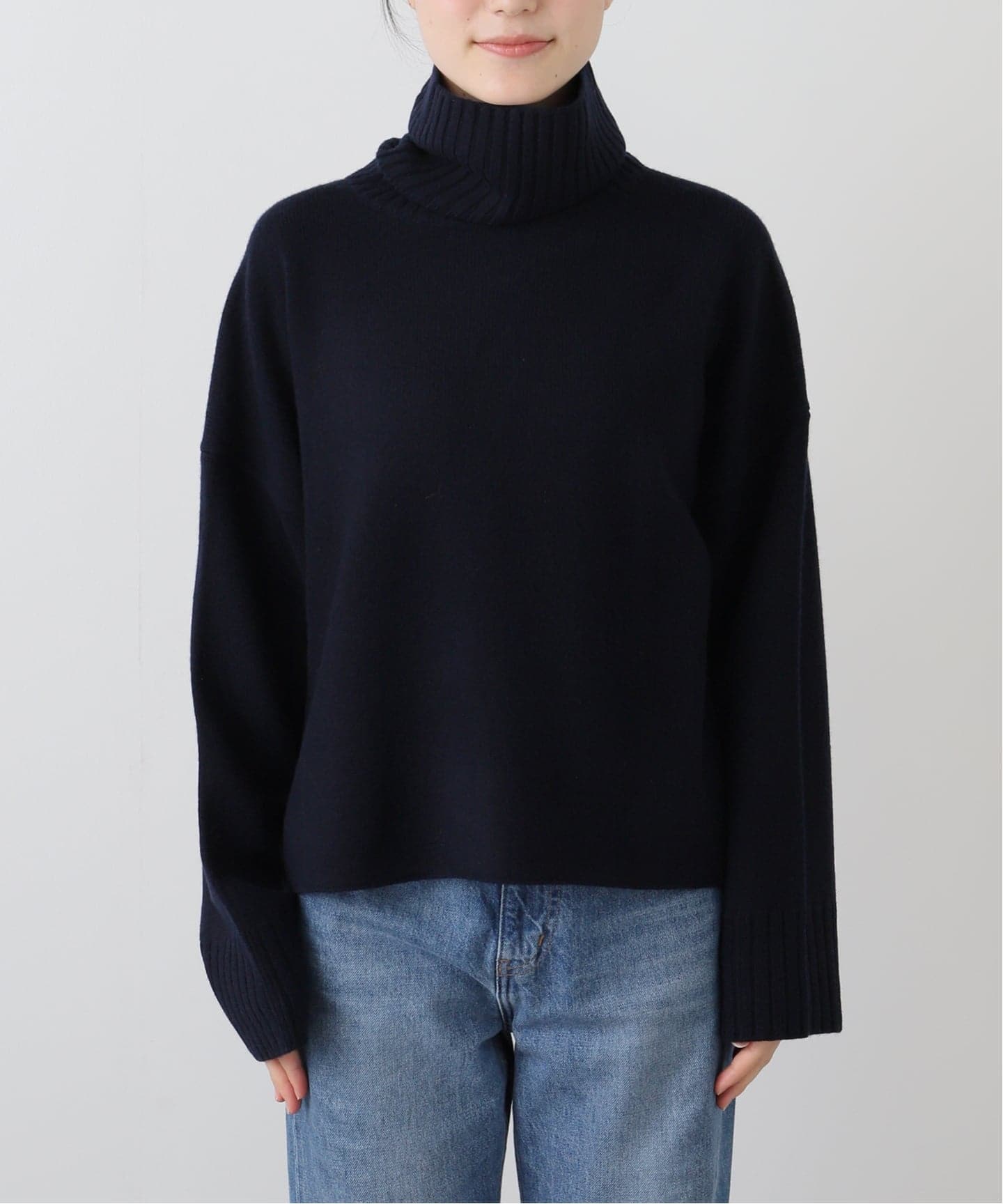 23AW✨ドゥーズィエムクラス　Cropped タートルネック　ニット　ブラック 追加 *Cropped タートルネック ニット（ニット／セーター）｜Deuxieme