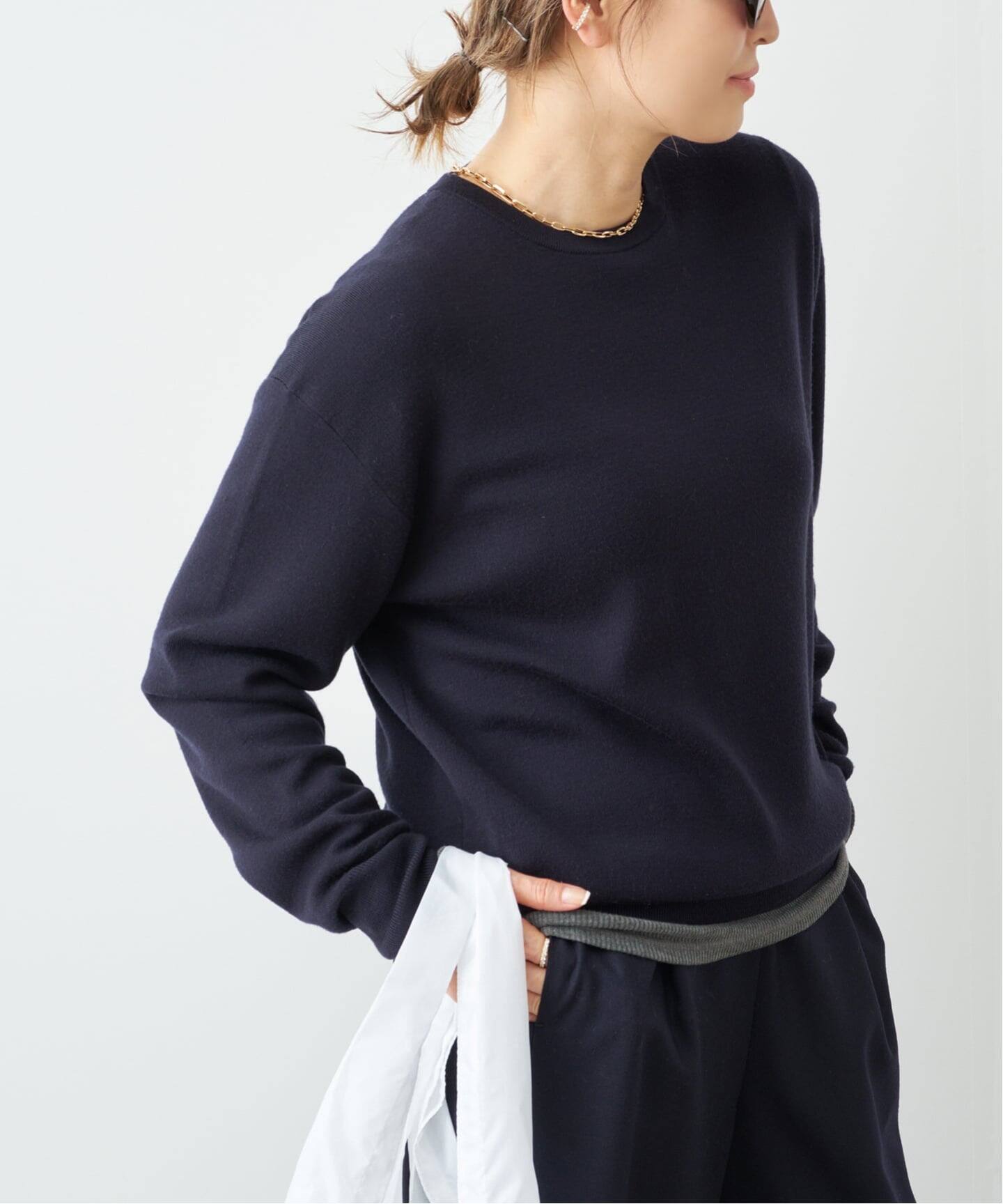 Washable Wool クルーネック プルオーバー（ニット／セーター