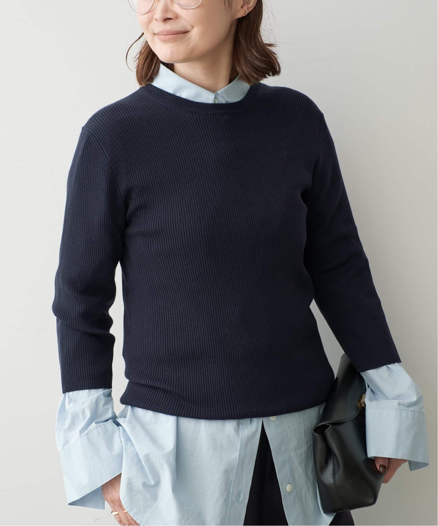 deuxieme classe FLANNELクルーネックニット DEUXIEME CLASSE - GOLDEN