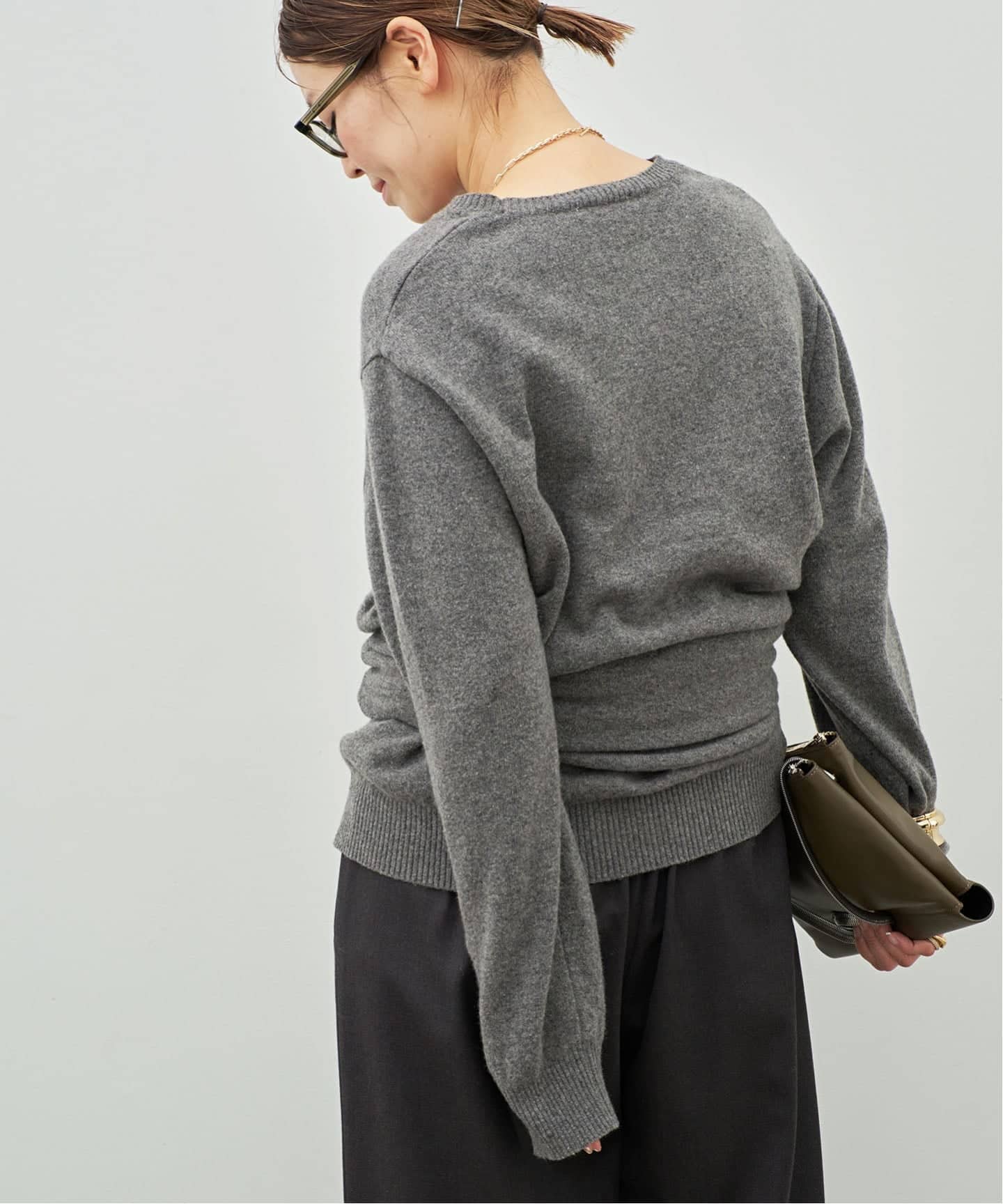 SOURCE UNKNOWN/ソース アンノウン】TIO EXTRA SHAWL KNIT（ニット