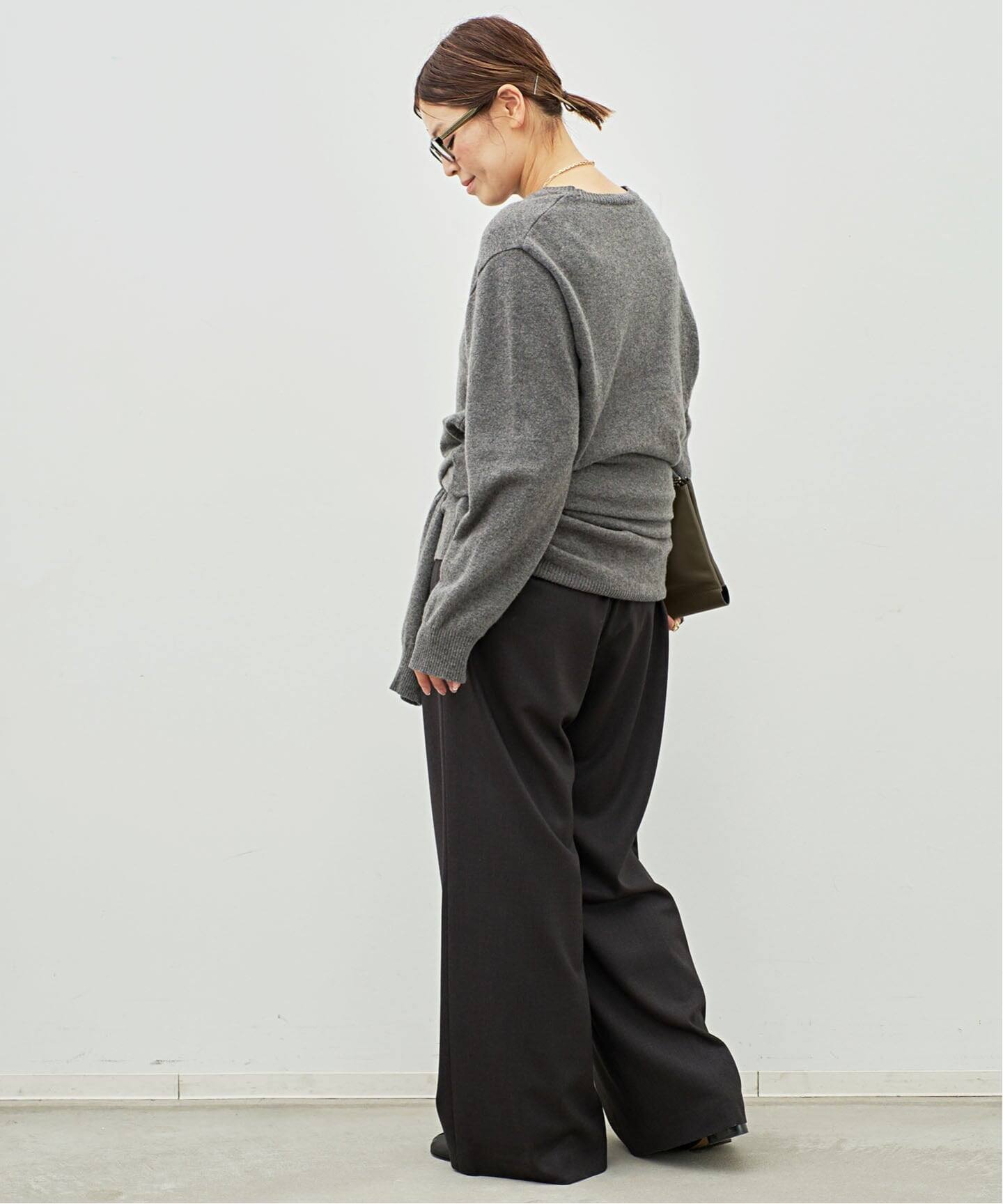 SOURCE UNKNOWN/ソース アンノウン】TIO EXTRA SHAWL KNIT（ニット