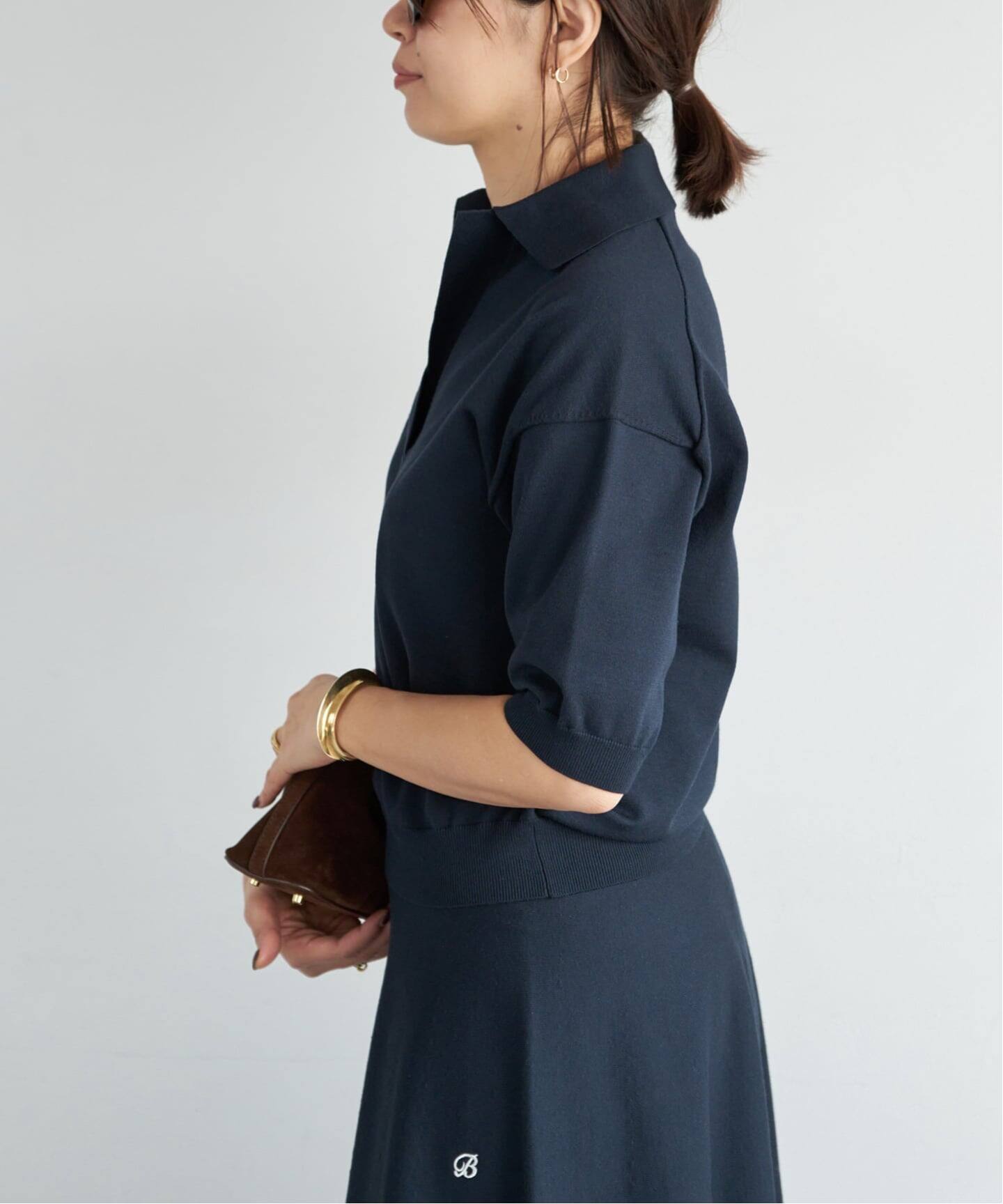 MADISONBLUE / マディソンブルー】SKIPPER HALF SLEEVE KNIT（ニット