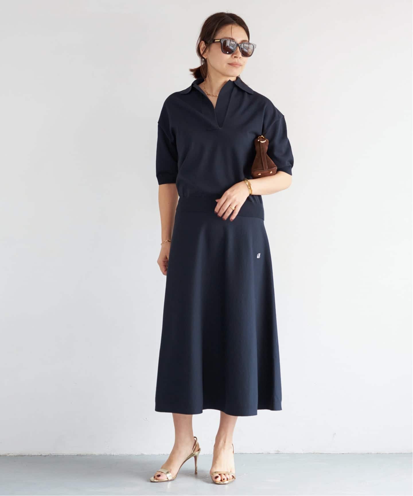 MADISONBLUEマディソンブルー✴︎ネイビー ニットポロシャツ MADISONBLUE(マディソンブルー)のポロニット通販 | mirabella
