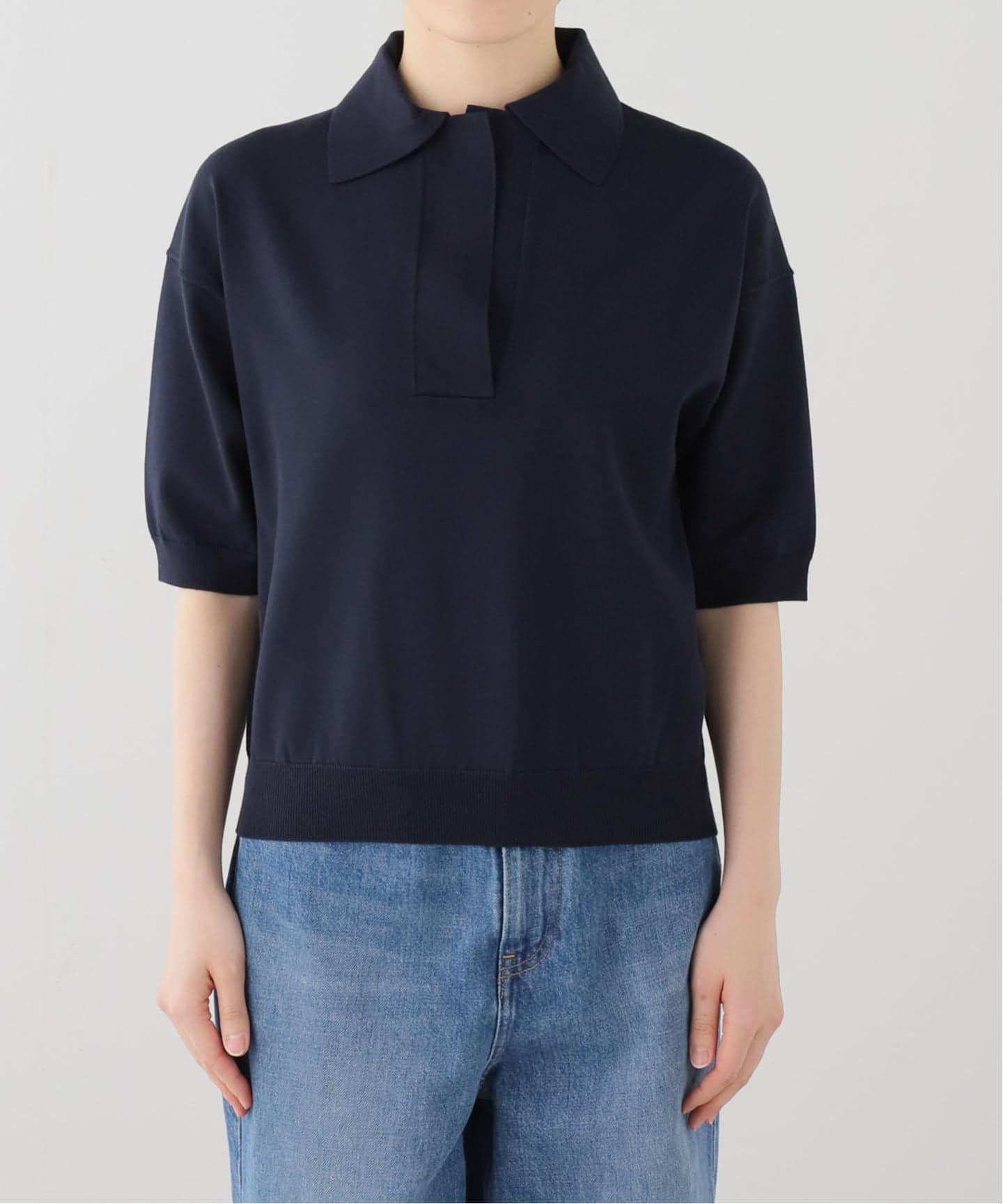 MADISONBLUEマディソンブルー✴︎ネイビー ニットポロシャツ MADISONBLUE(マディソンブルー)のポロニット通販 | mirabella