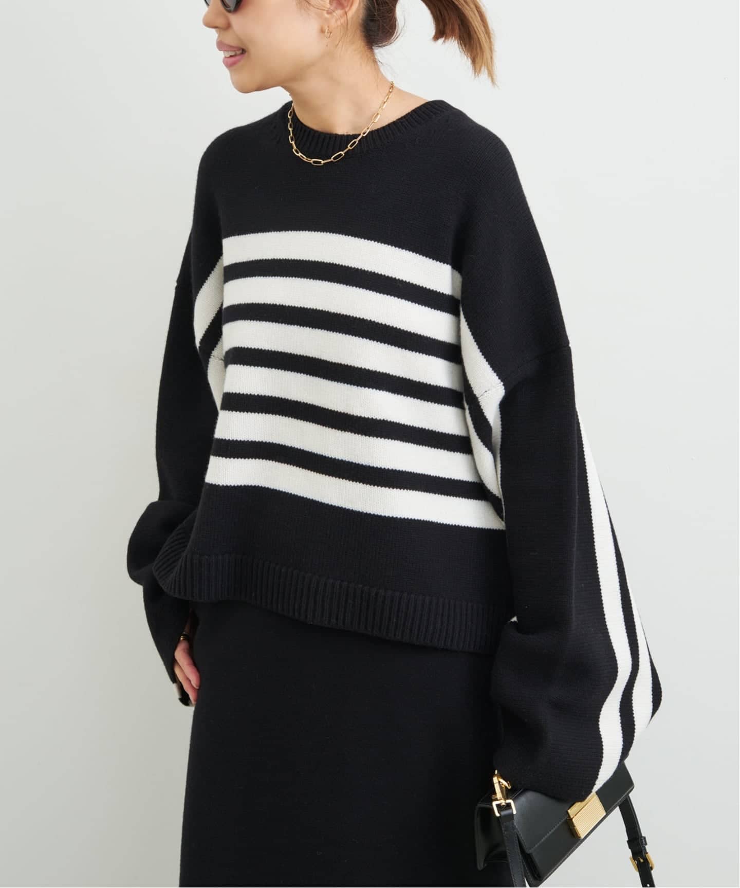 CINOH/チノ 】 BORDER CREWNECK（ニット／セーター）｜Deuxieme Classe