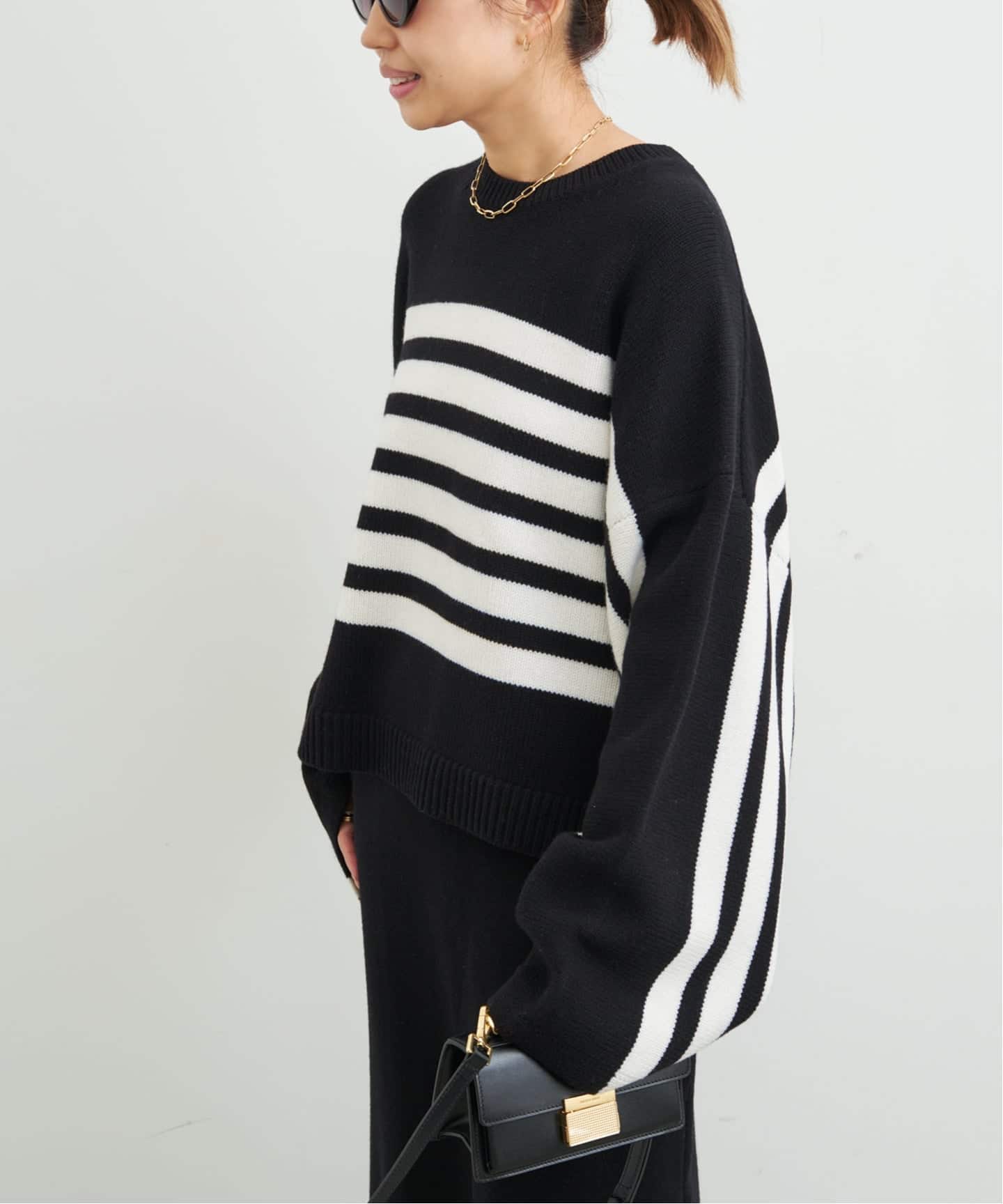 CINOH/チノ 】 BORDER CREWNECK（ニット／セーター）｜Deuxieme Classe