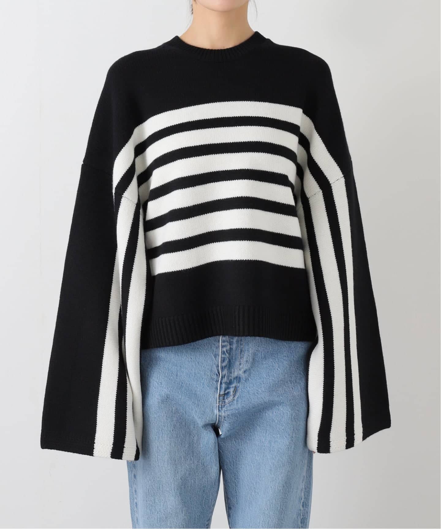 CINOH/チノ 】 BORDER CREWNECK（ニット／セーター）｜Deuxieme Classe