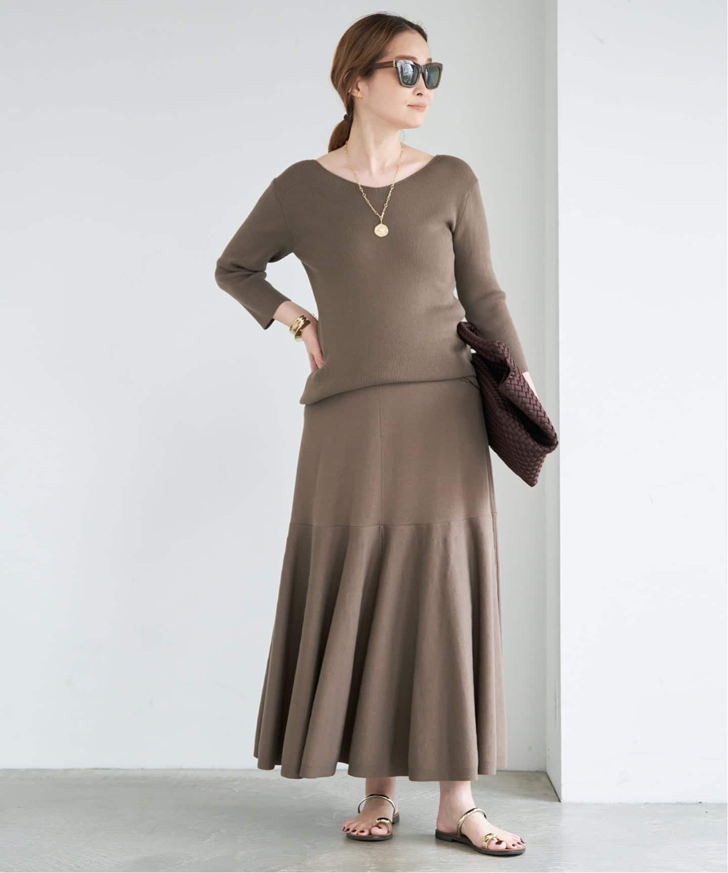Raspail/ラスパイユ】 Reverse V-neck pullover（ニット／セーター