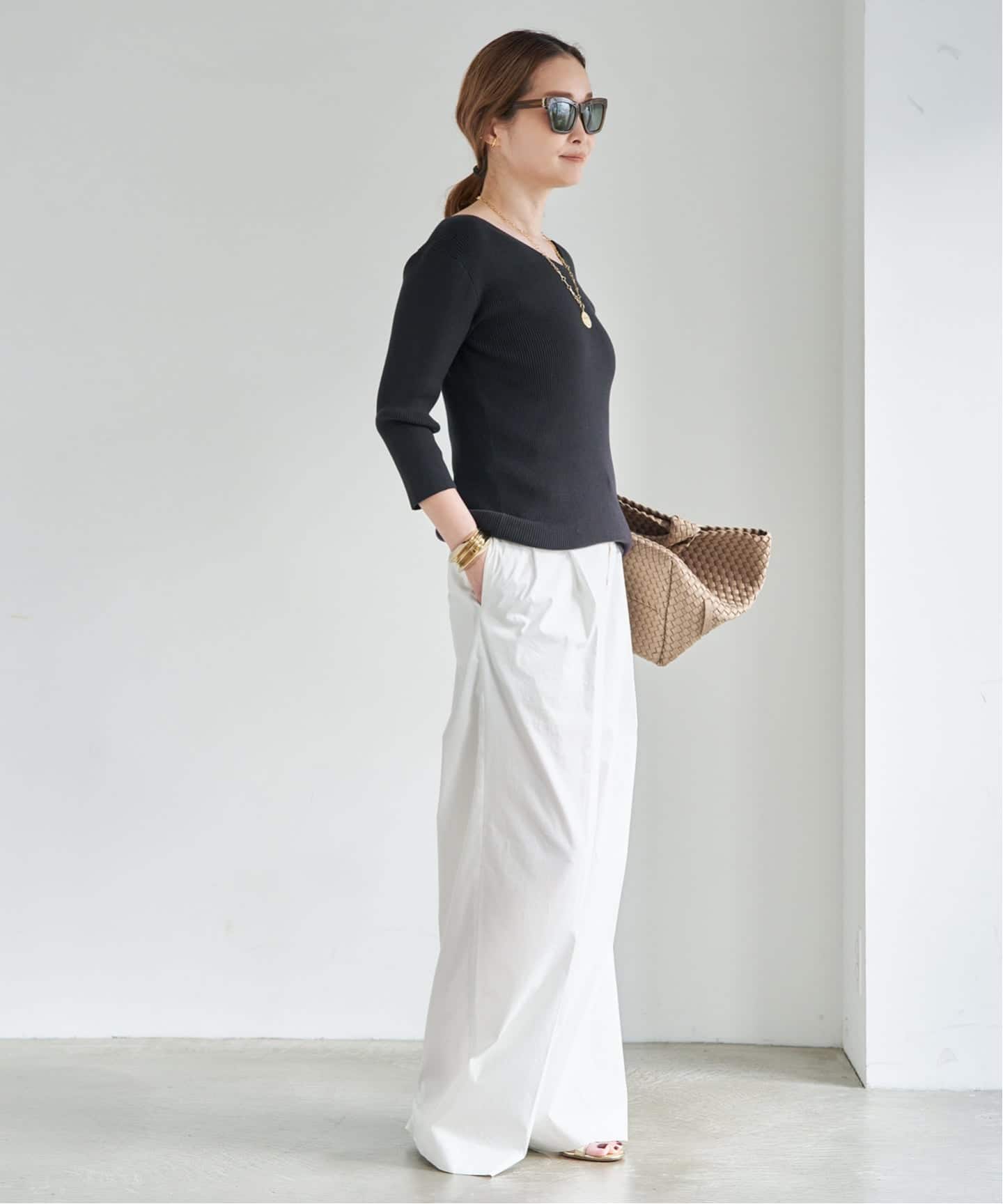 Raspail/ラスパイユ】 Reverse V-neck pullover（ニット／セーター