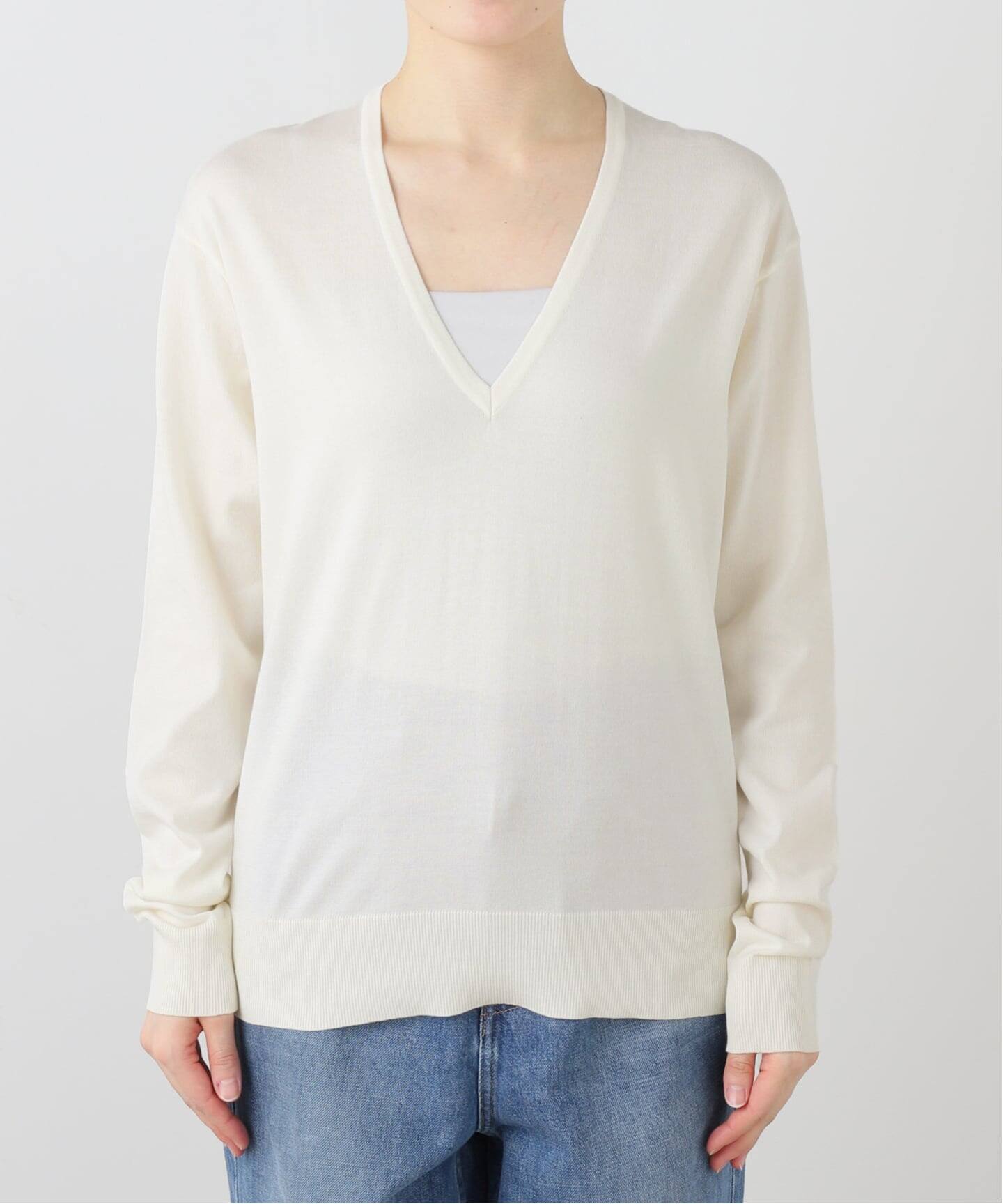 【専用】新品 Deuxieme Classe FF30 GIZA Vネック FF30 GIZA Vネック プルオーバー（ニット／セーター）｜Deuxieme