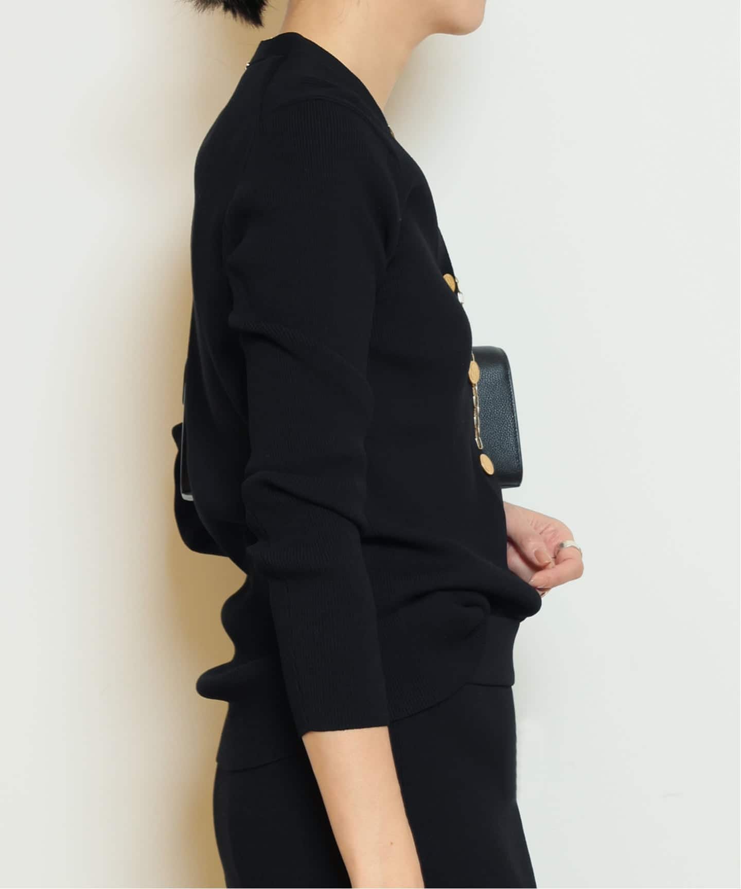 DINER B RIB Vネック カーディガン（カーディガン）｜MUSE de Deuxieme