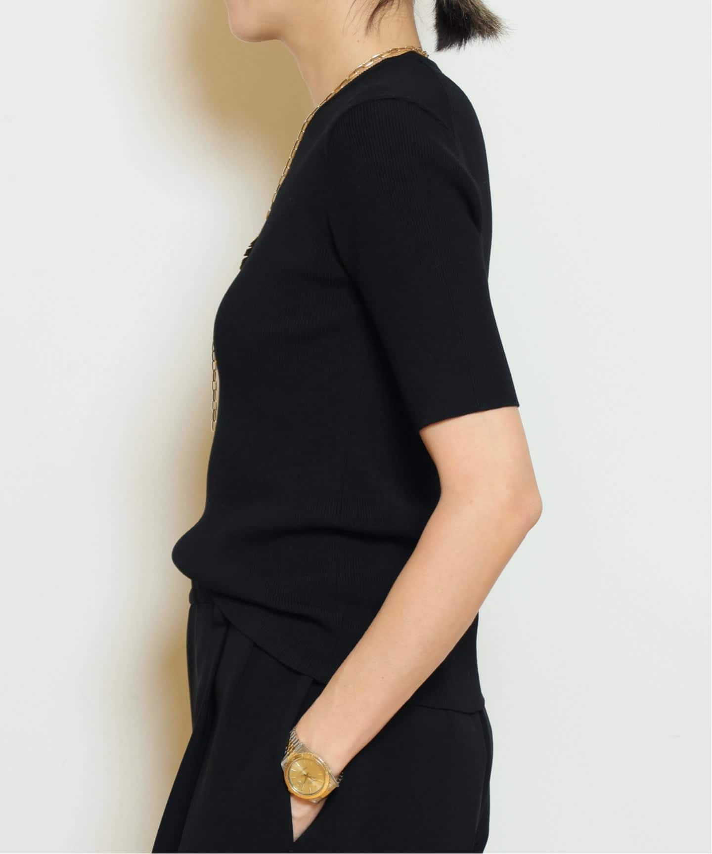 DINER B RIB クルーネックプルオーバー（ニット／セーター）｜MUSE de