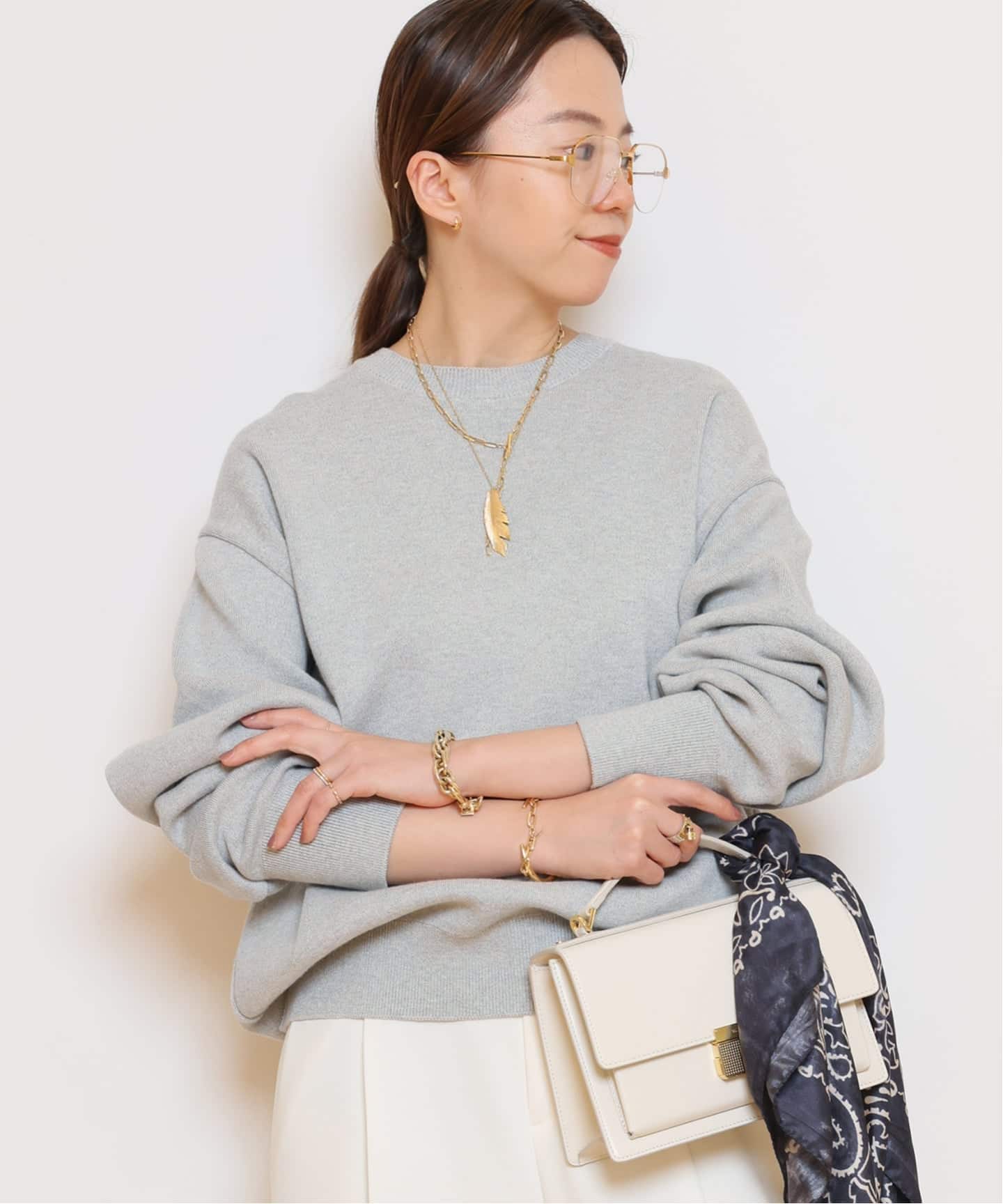 SMOOTH TOP クルーネック プルオーバー（ニット／セーター）｜MUSE de