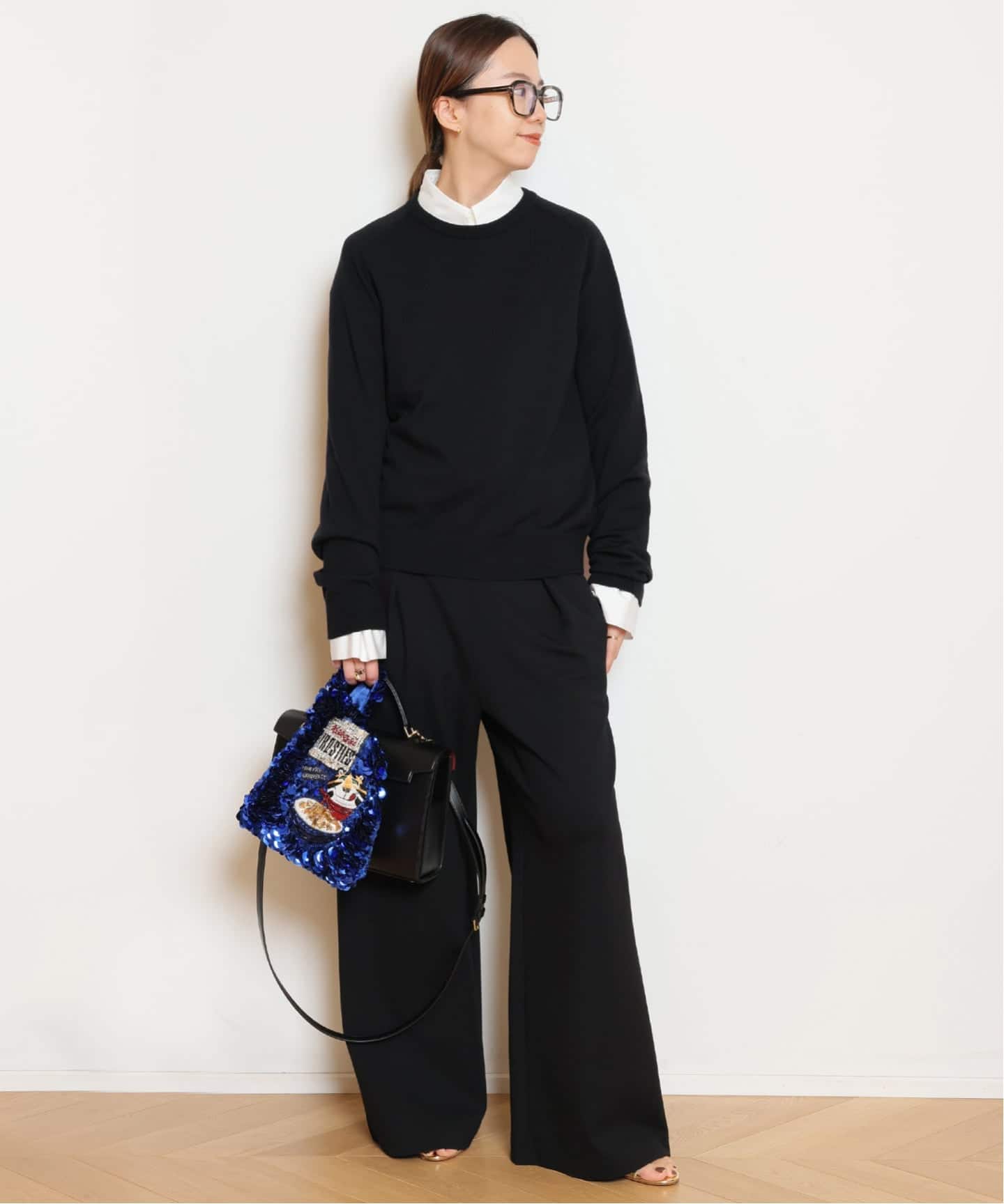 Deuxieme Classe WISH クルーネックプルオーバー黒 WISH クルーネックプルオーバー（ニット／セーター）｜MUSE de