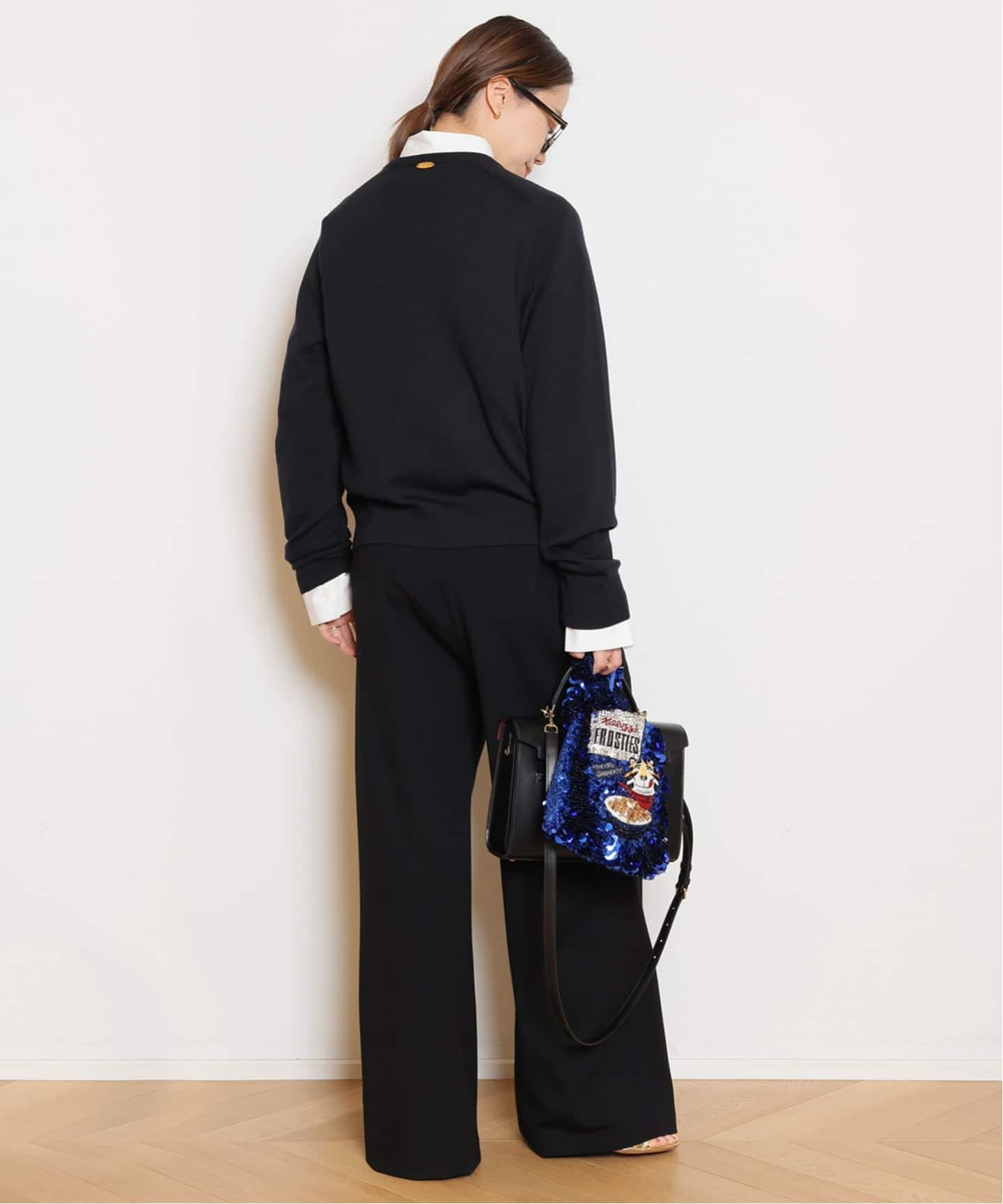 ▼近年✨ミューズドゥーズィエムクラス WISH クルーネック プルオーバー 紺 WISH クルーネックプルオーバー（ニット／セーター）｜MUSE de