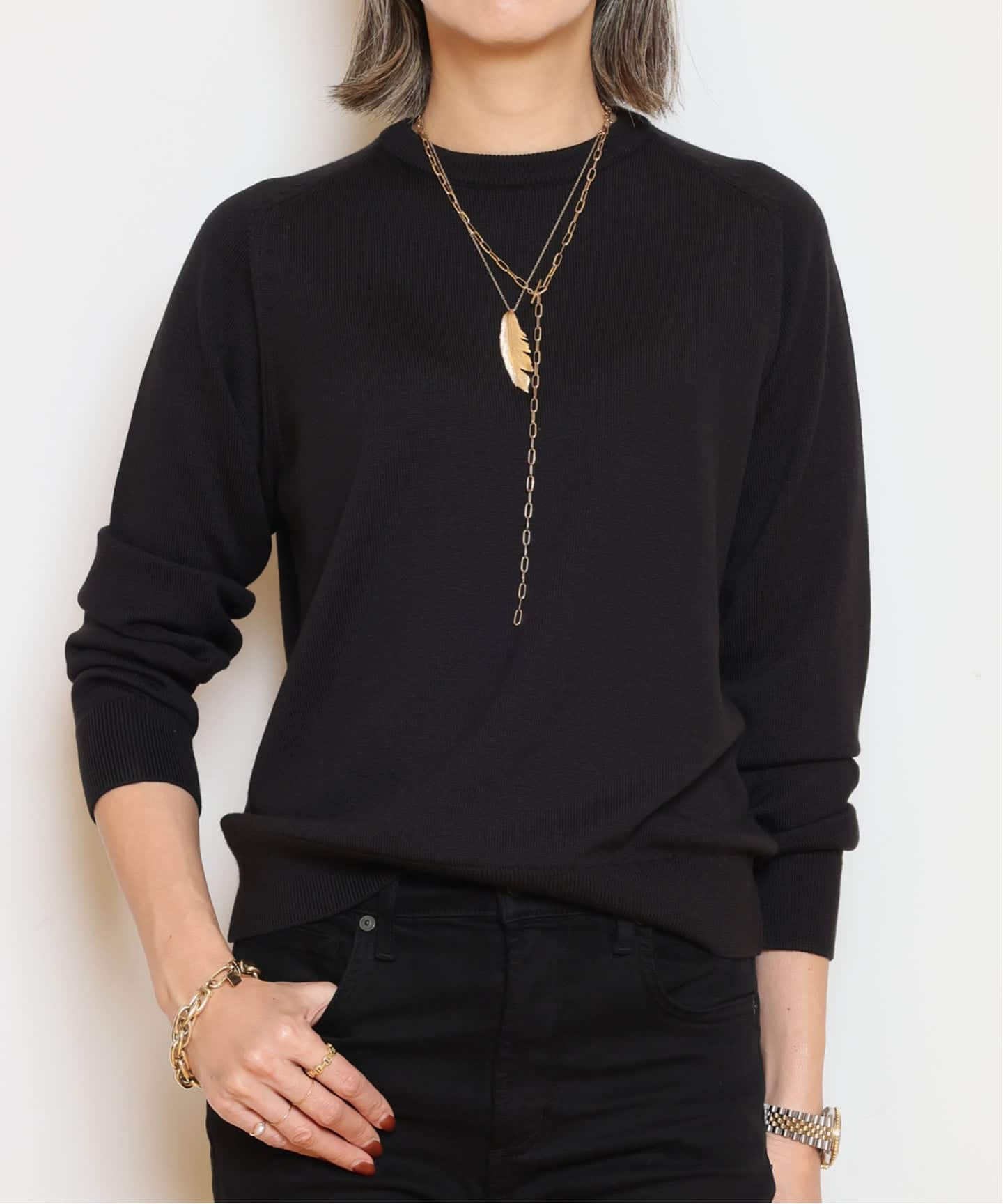 WISH クルーネックプルオーバー（ニット／セーター）｜MUSE de