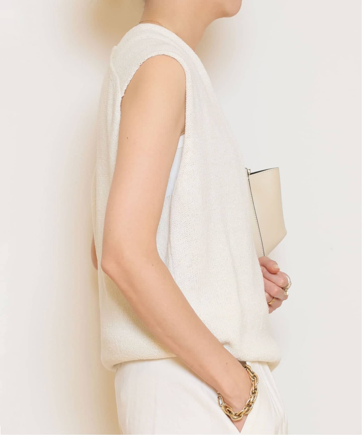 Lily Linen Vネック ベスト（ベスト）｜MUSE de Deuxieme Classe