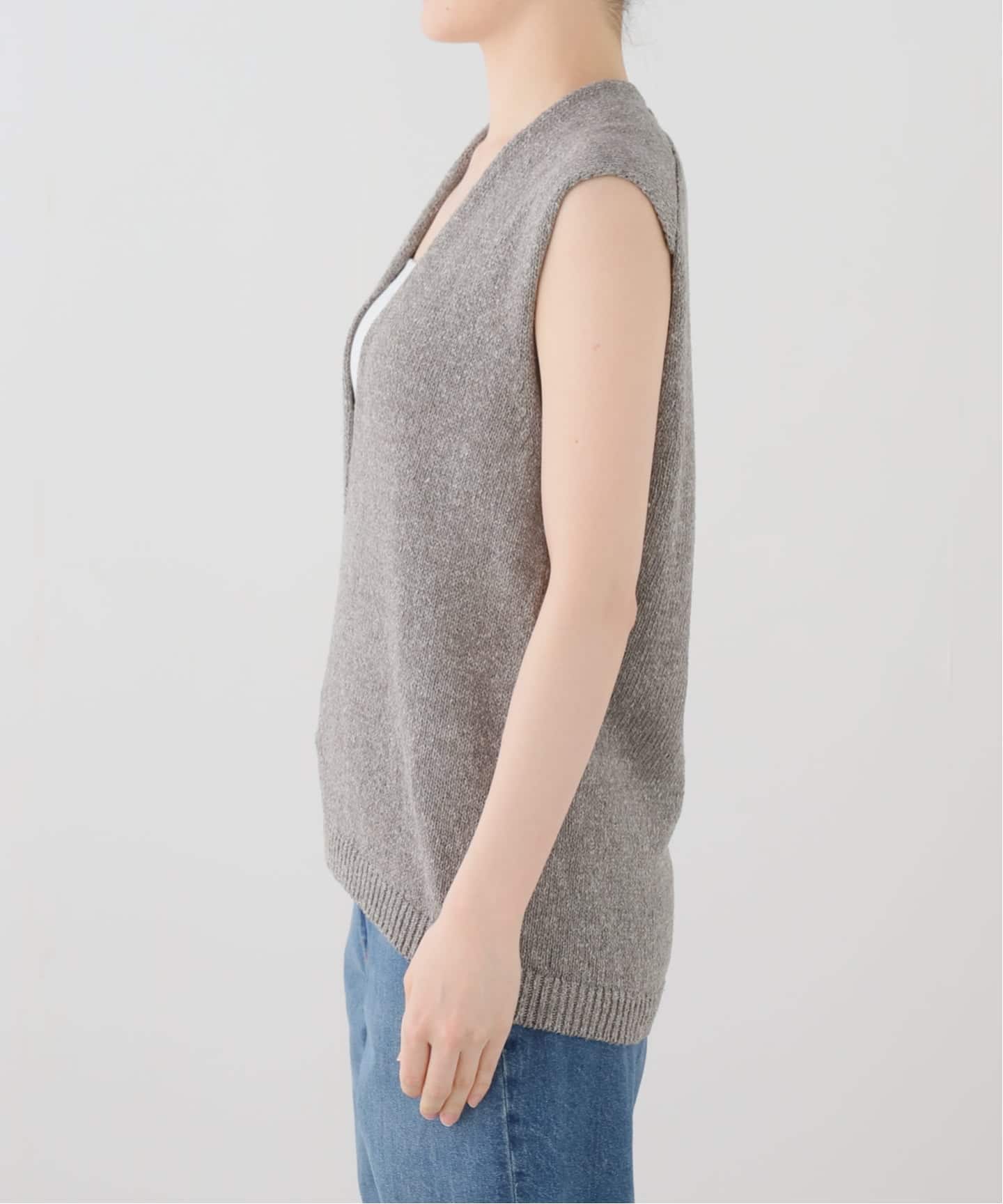 Lily Linen Vネック ベスト（ベスト）｜MUSE de Deuxieme Classe