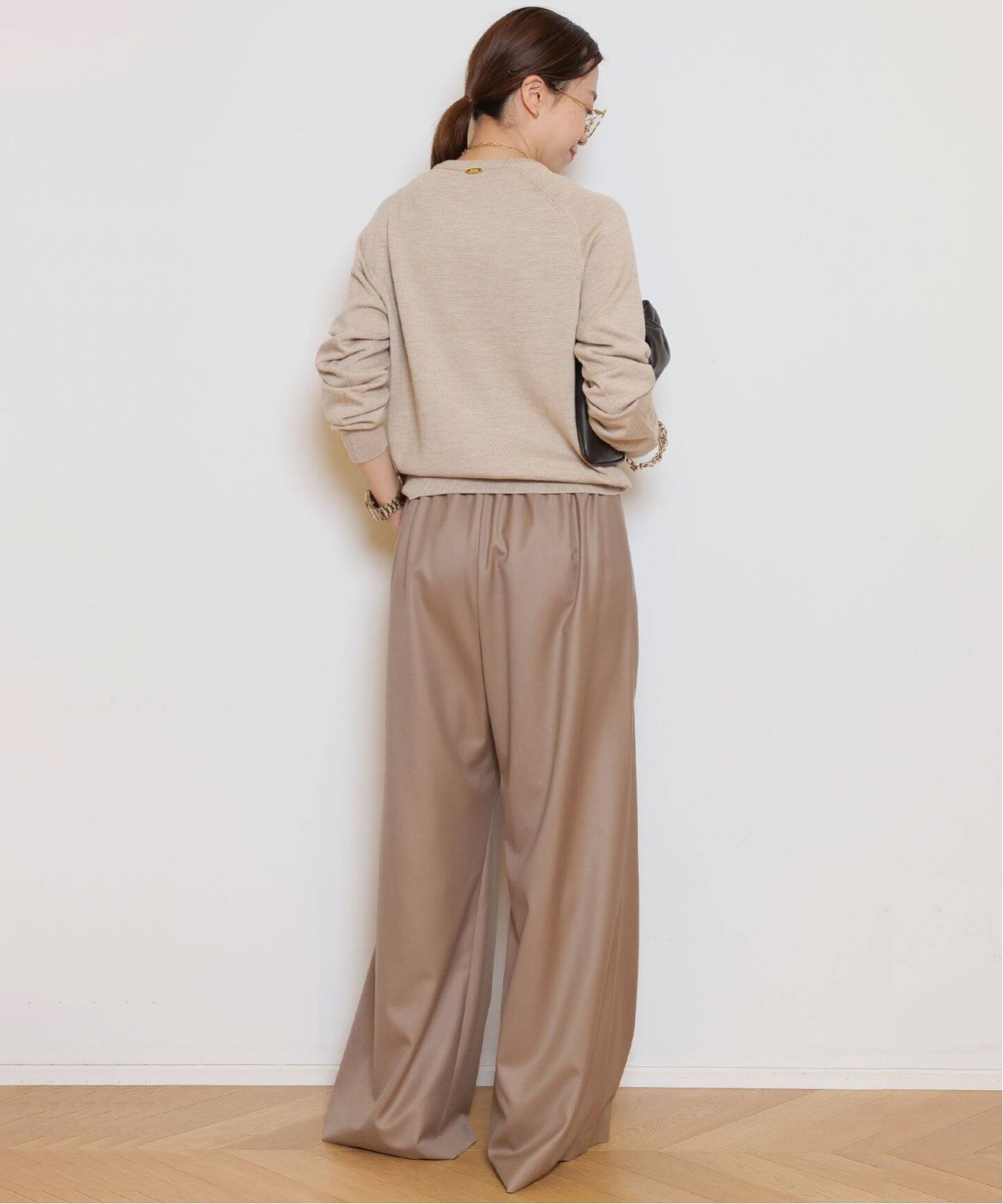 24SS✨ミューズドゥドゥーズィエムクラス　SMOCKGATHER プルオーバー WISH クルーネックプルオーバー（ニット／セーター）｜MUSE de