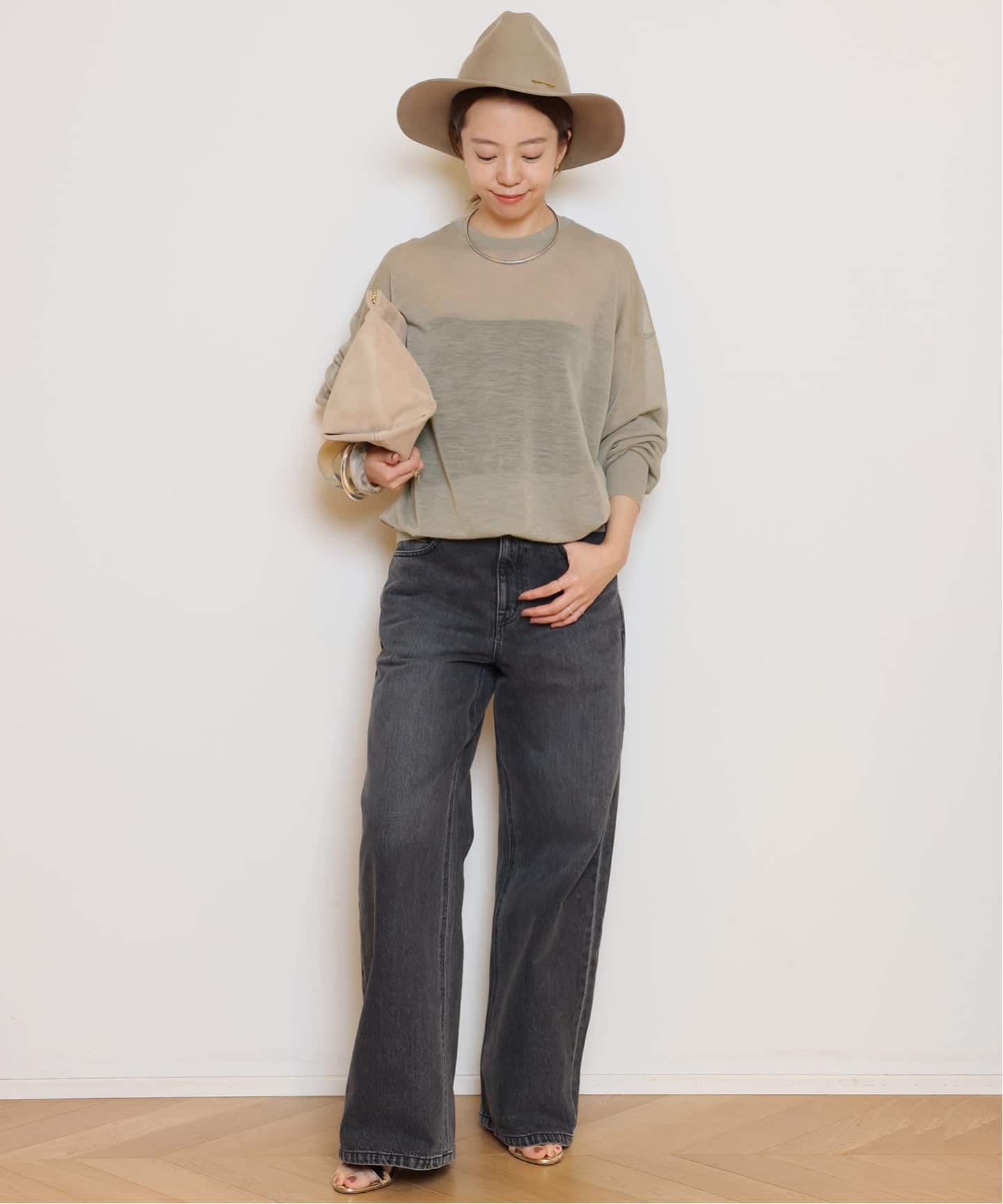 【ヘリルHERILL】ハイゲージ ラミーニット リネン クルーネック 3 日本製 HERILL/ヘリル】Ramie Highgauge Crewneck ニット （ニット／セーター