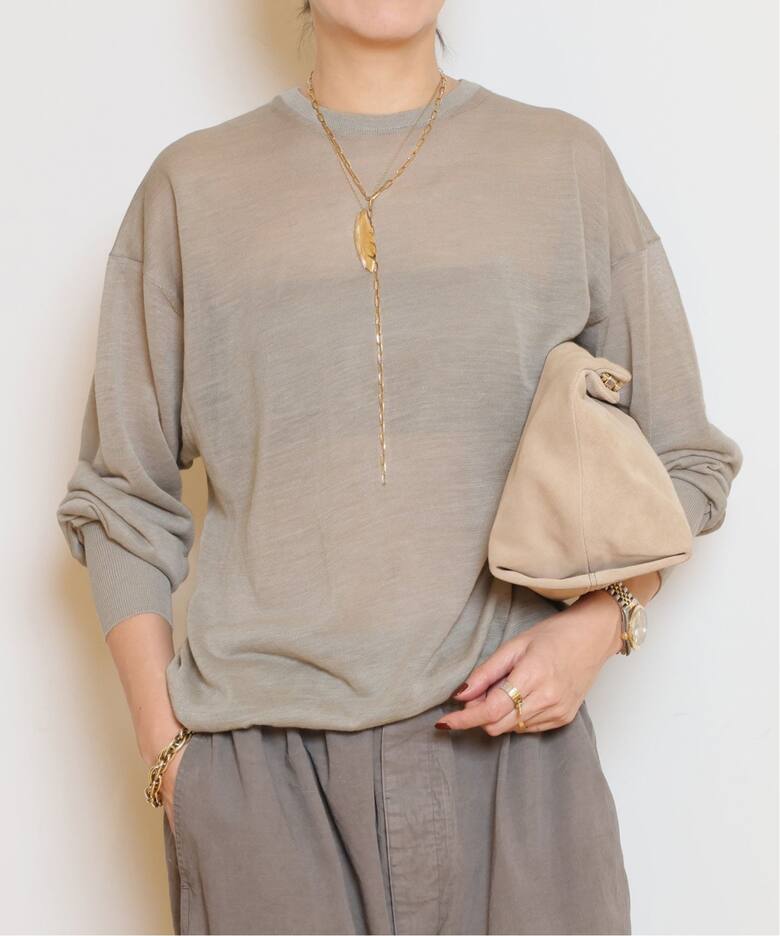 HERILL/ヘリル】Ramie Highgauge Crewneck ニット （ニット／セーター 