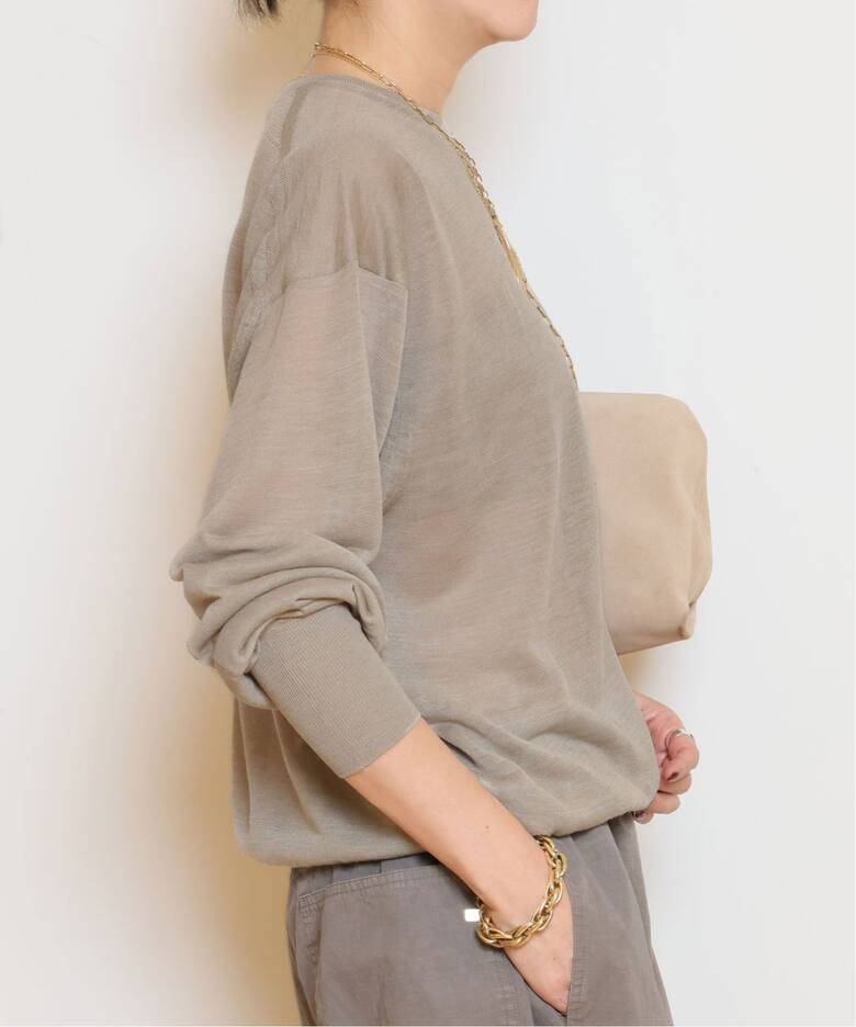 HERILL/ヘリル】Ramie Highgauge Crewneck ニット （ニット／セーター 