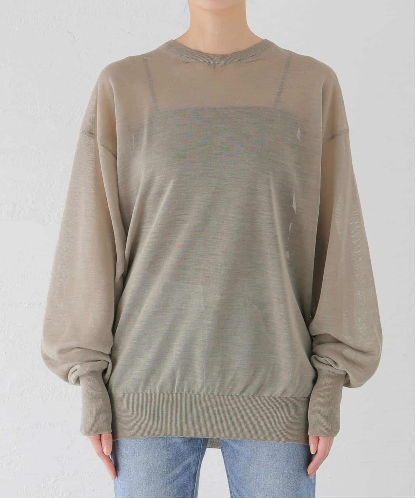HERILL/ヘリル】Ramie Highgauge Crewneck ニット （ニット／セーター