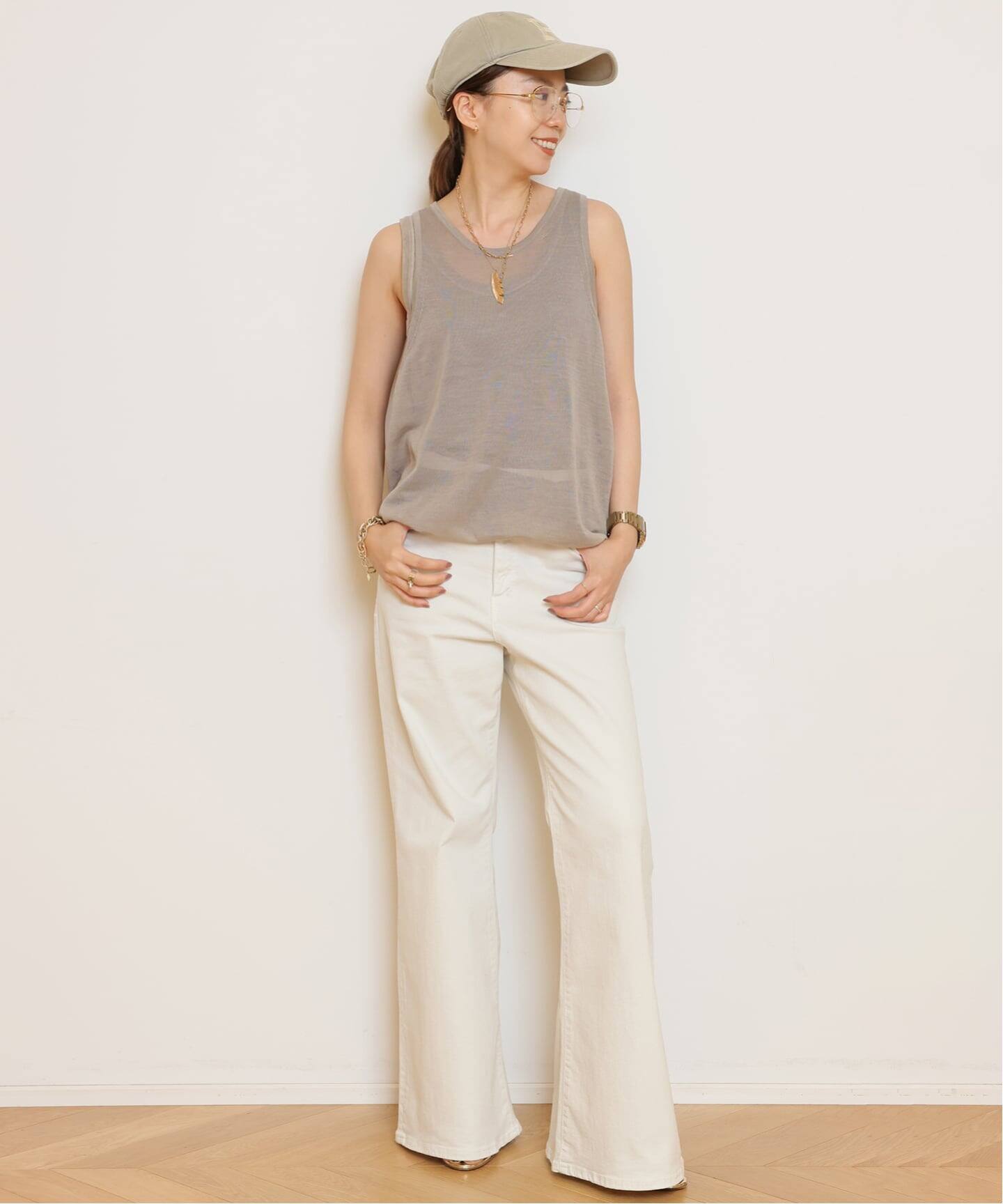 HERILL/ヘリル】Ramie Highgauge Athletic タンクトップ（ニット 