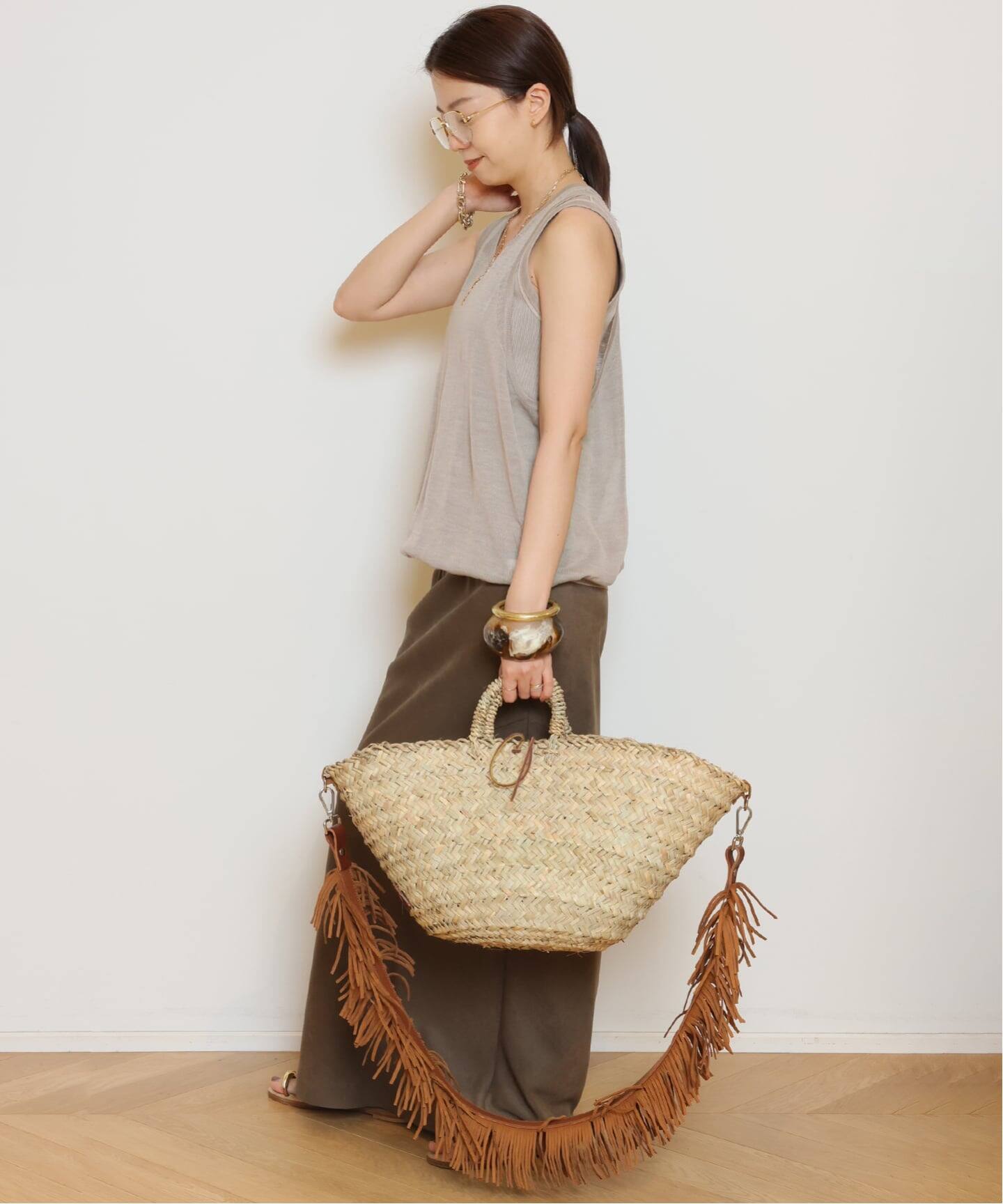 HERILL/ヘリル】Ramie Highgauge Athletic タンクトップ（ニット 