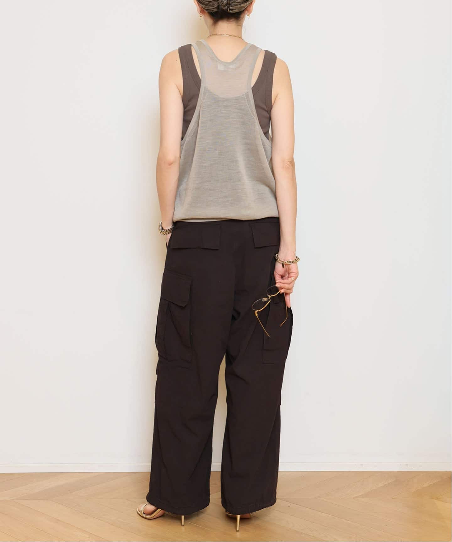 HERILL/ヘリル】Ramie Highgauge Athletic タンクトップ（ニット