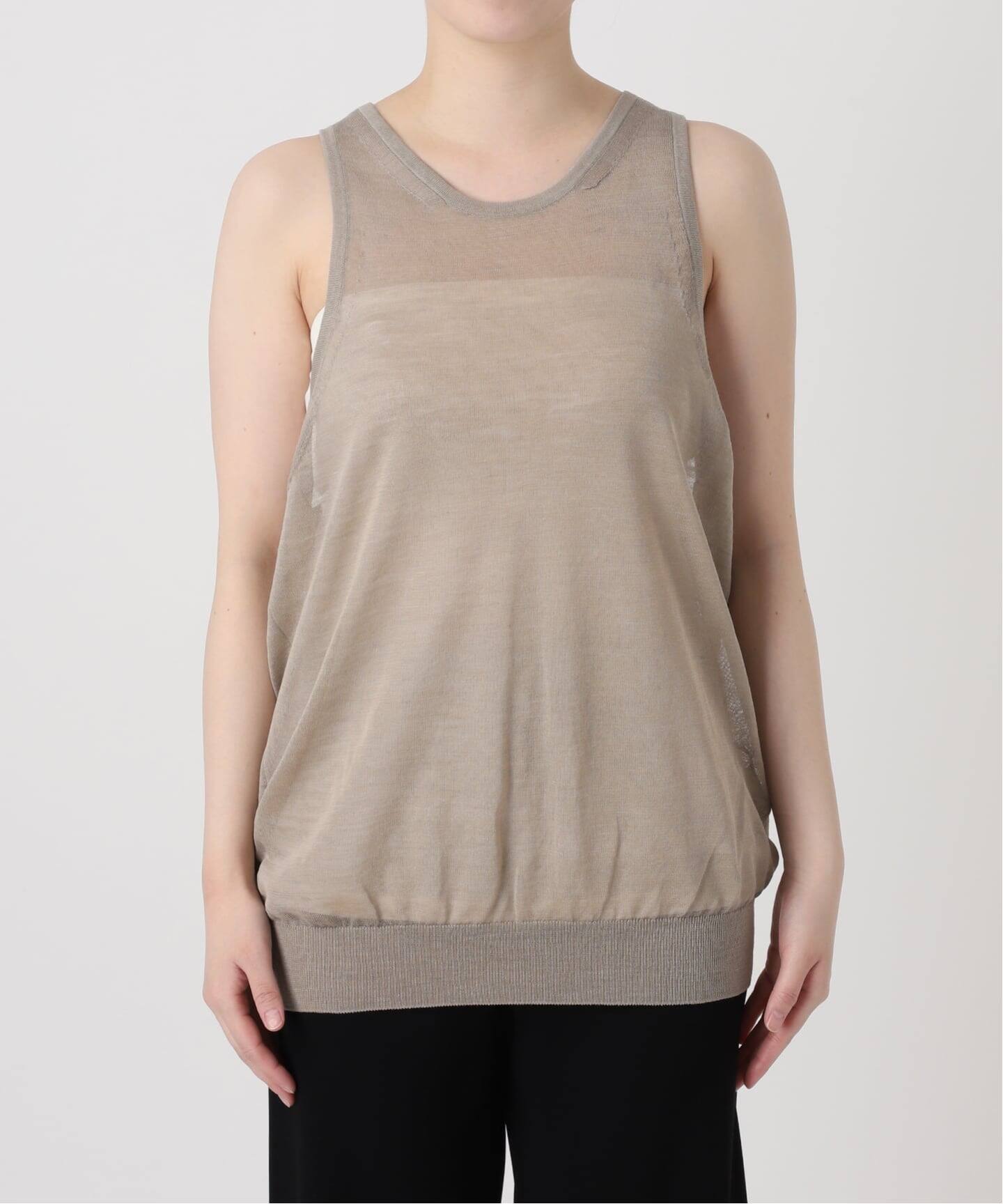 HERILLへリル　RAMIE タンクトップ HERILL/ヘリル】Ramie Highgauge Athletic タンクトップ（ニット