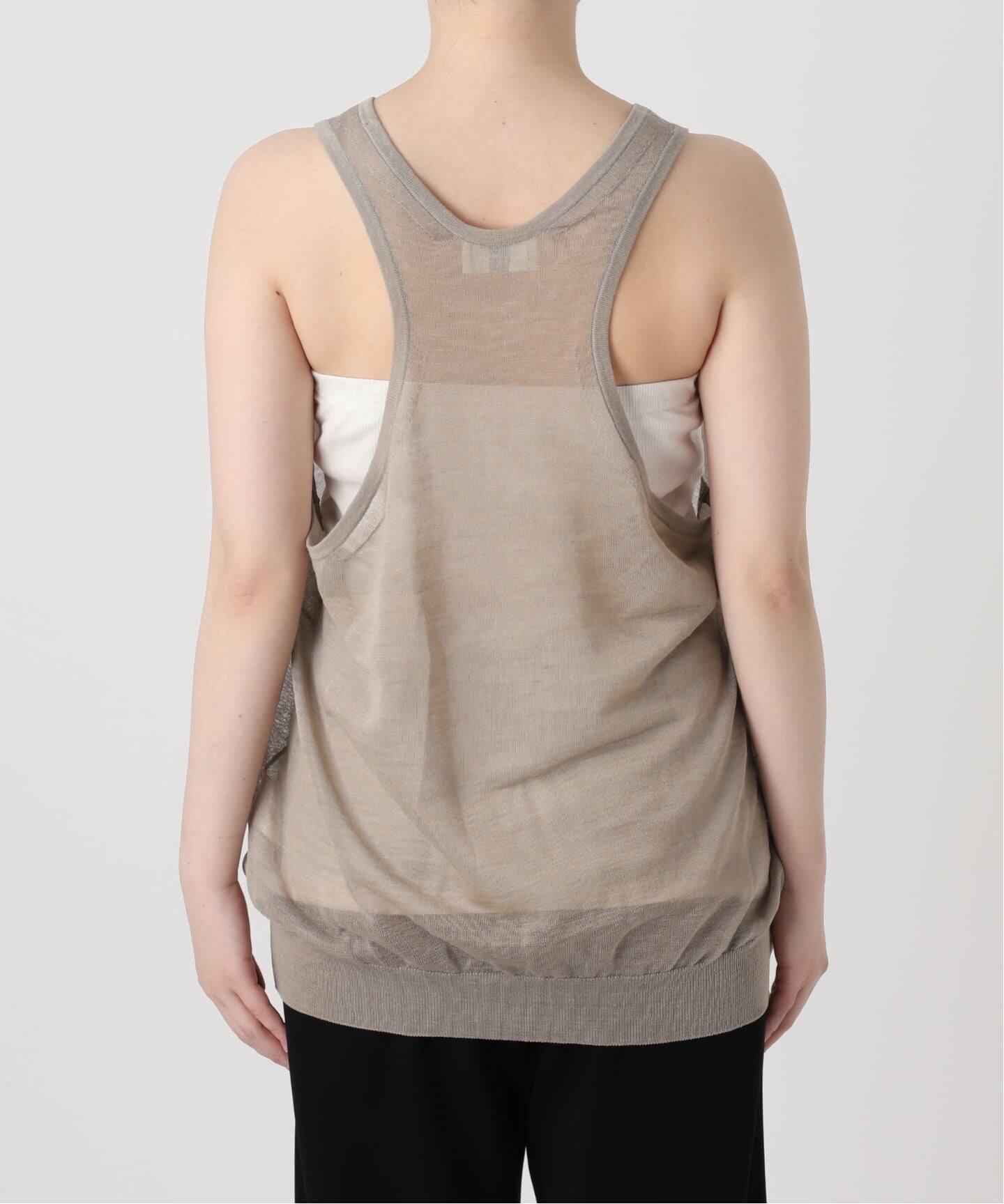 HERILL/ヘリル】Ramie Highgauge Athletic タンクトップ（ニット