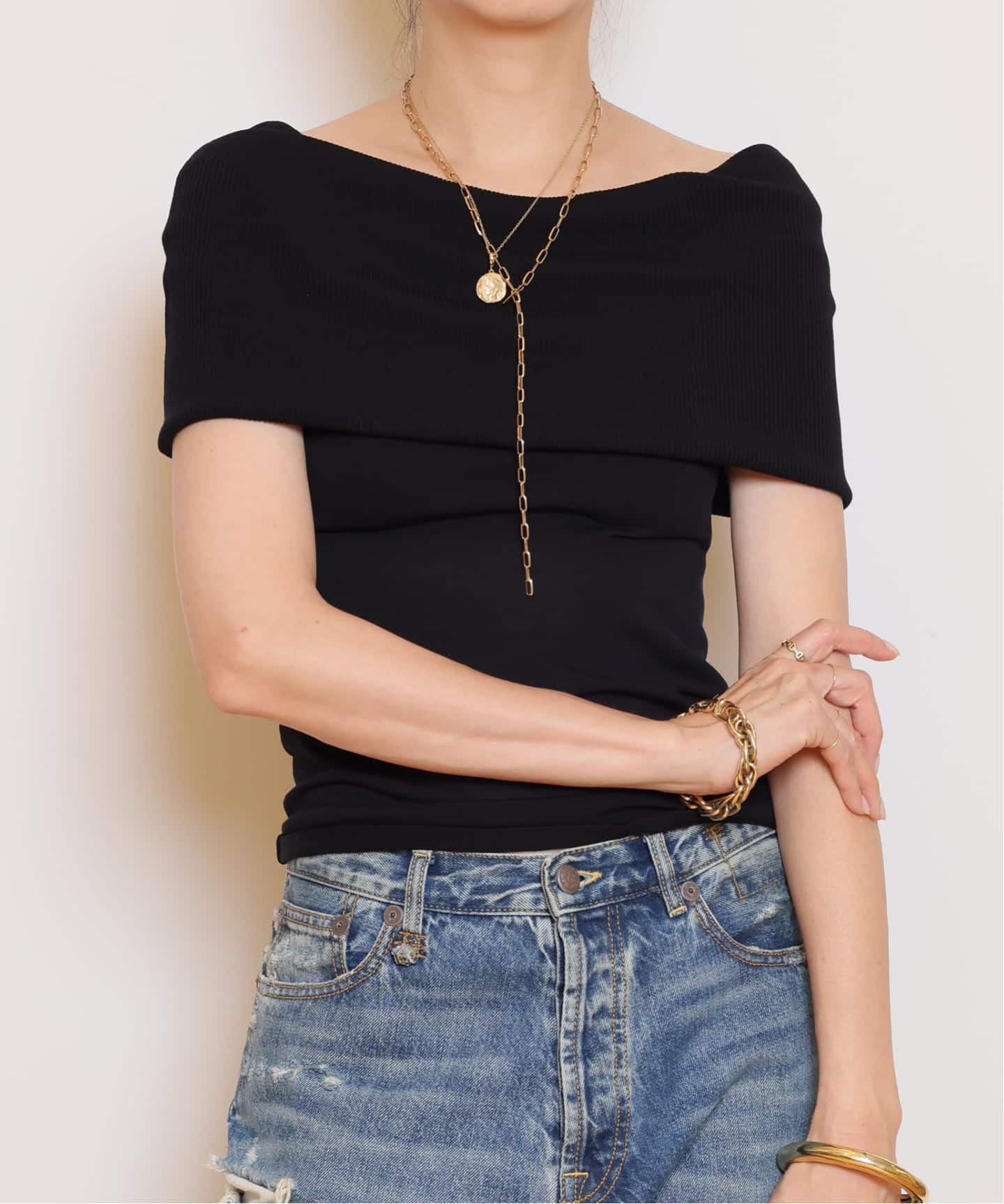 MUSE de Deuxieme ミューズドゥドゥーイズエムクラス 半袖ニット MUSE de Deuxieme Classe｜ミューズ ドゥ ドゥーズィエム クラスの