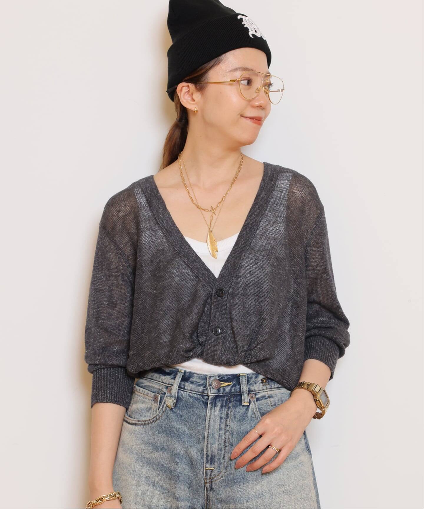 R13/アールサーティーン】3/4 SLEEVE TWISTED FRONT R13/アールサーティーン】 3/4 SLEEVE TWISTED FRONT カーディガン