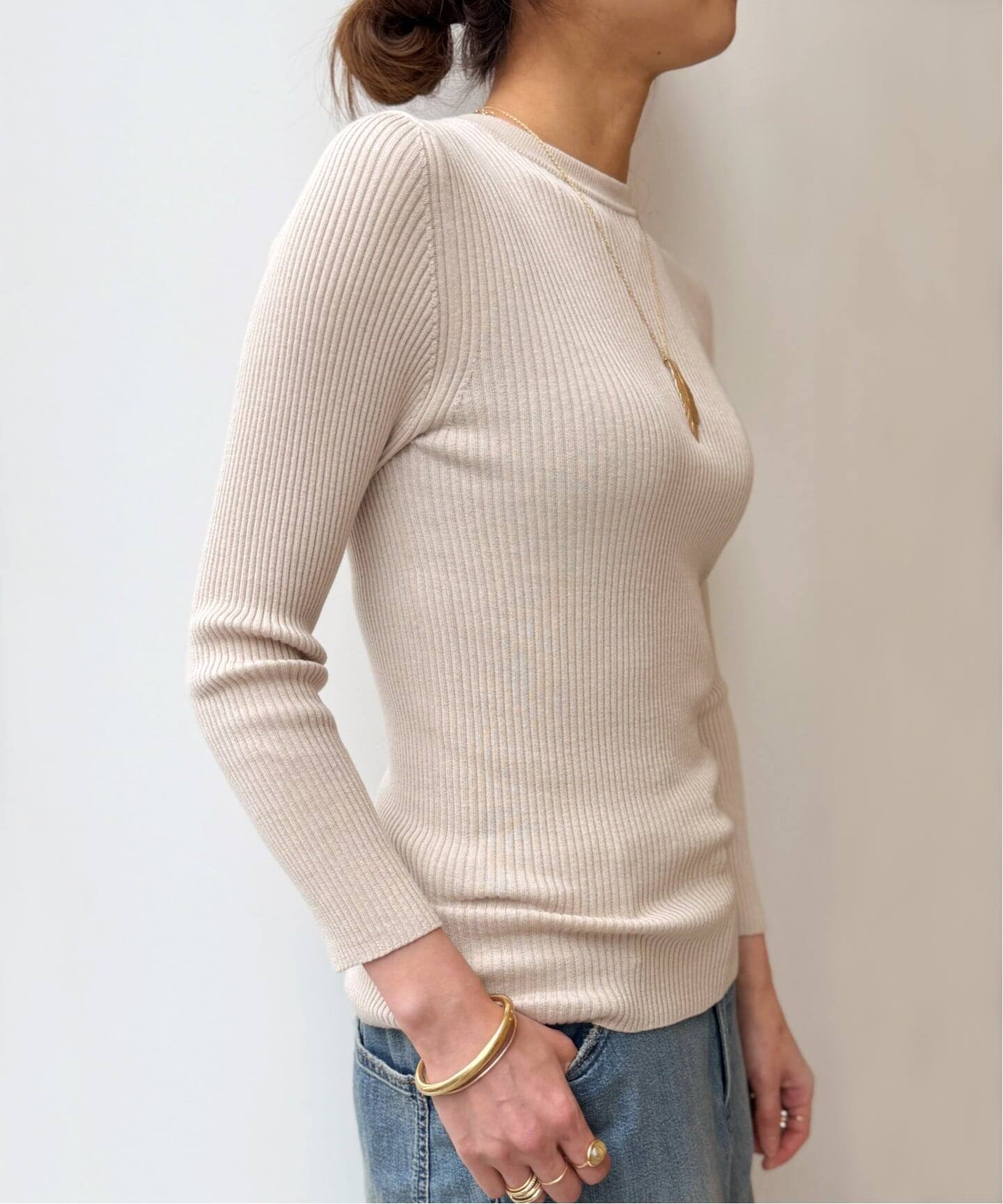CREW NECK RIB KNIT（ニット／セーター）｜L'Appartement