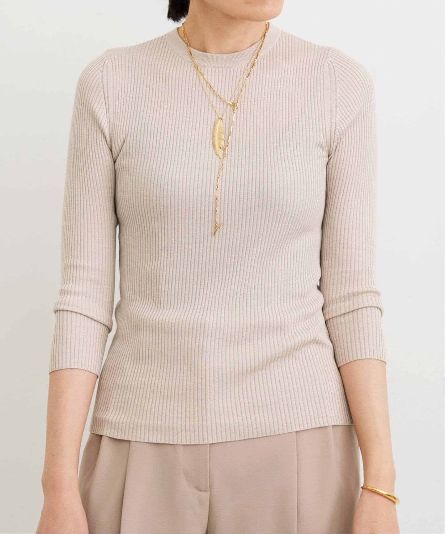 CREW NECK RIB KNIT（ニット／セーター）｜L'Appartement