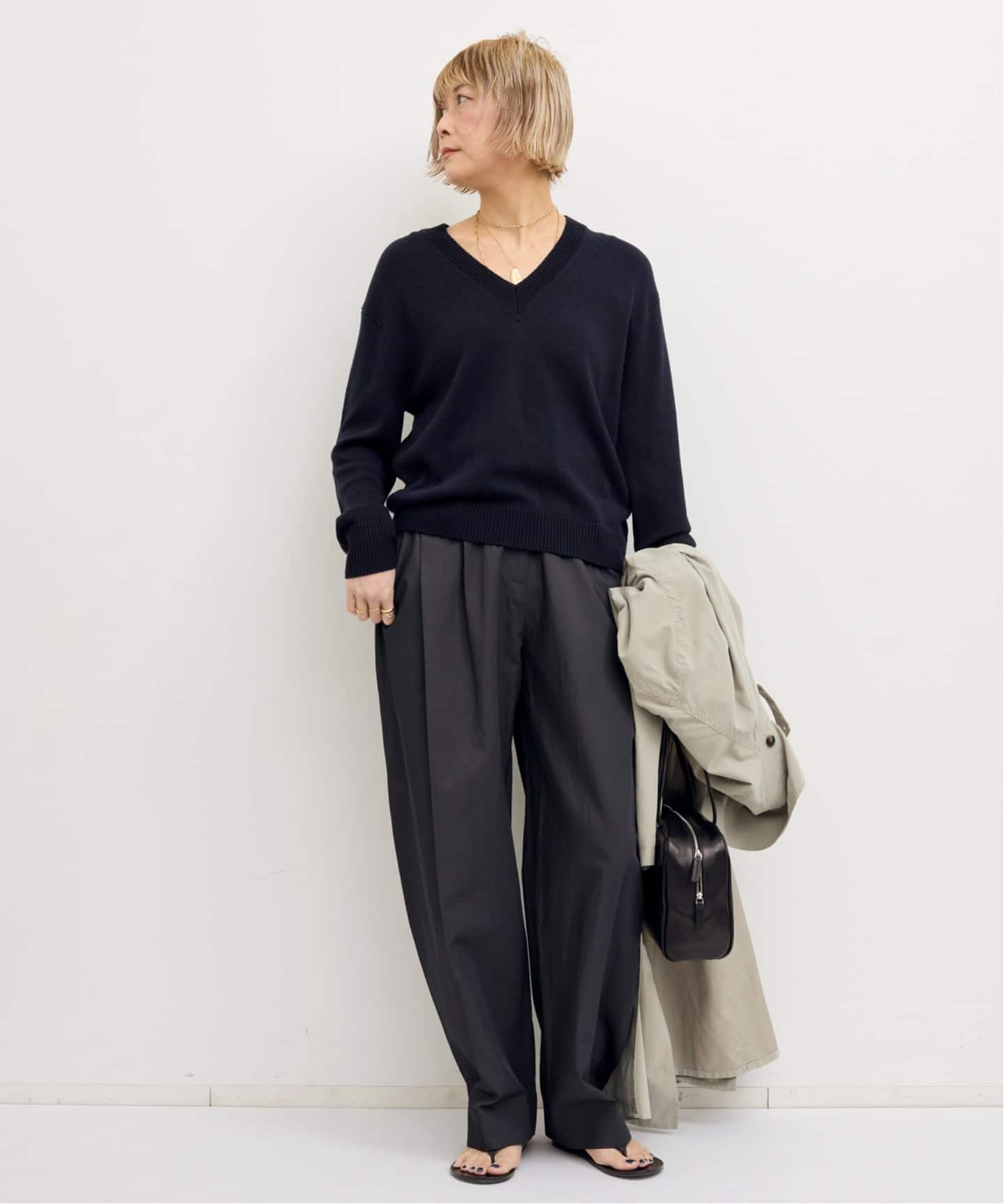 リジエールアパルトモン COTTON SILK VNECK KNIT ニット SILK V-NECK KNIT（ニット／セーター）｜L'Appartement（アパルトモン