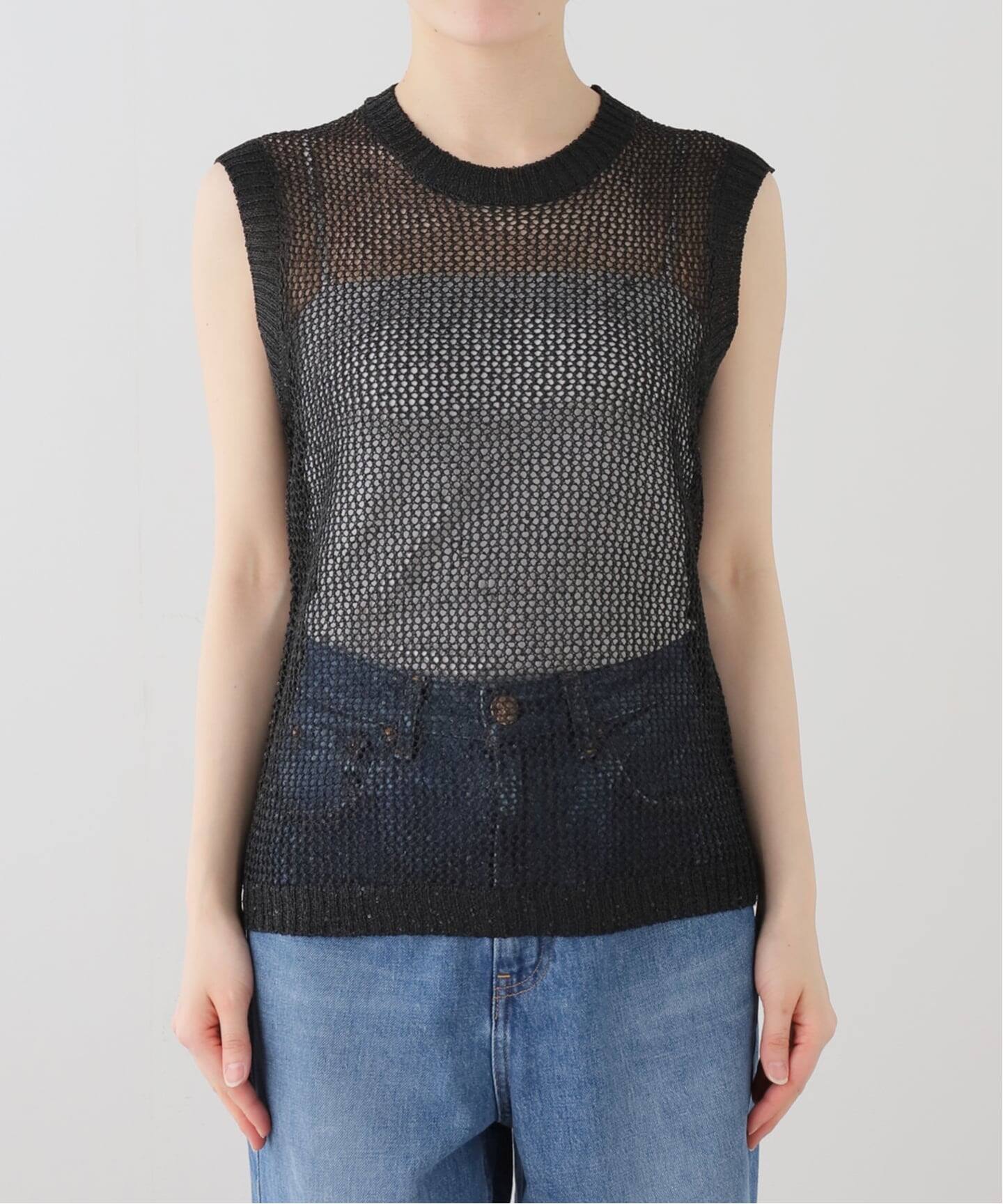 L'Appartement　Mesh Knit SEQUIN MESH KNIT TOP（ニット／セーター）｜L'Appartement