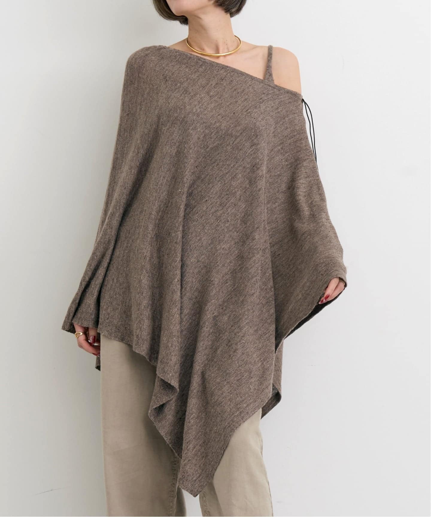 ニット/セーター L'Appartement  LINEN SILK WIDE P/O LINEN PONCHO（ニット／セーター）｜L'Appartement（アパルトモン）の