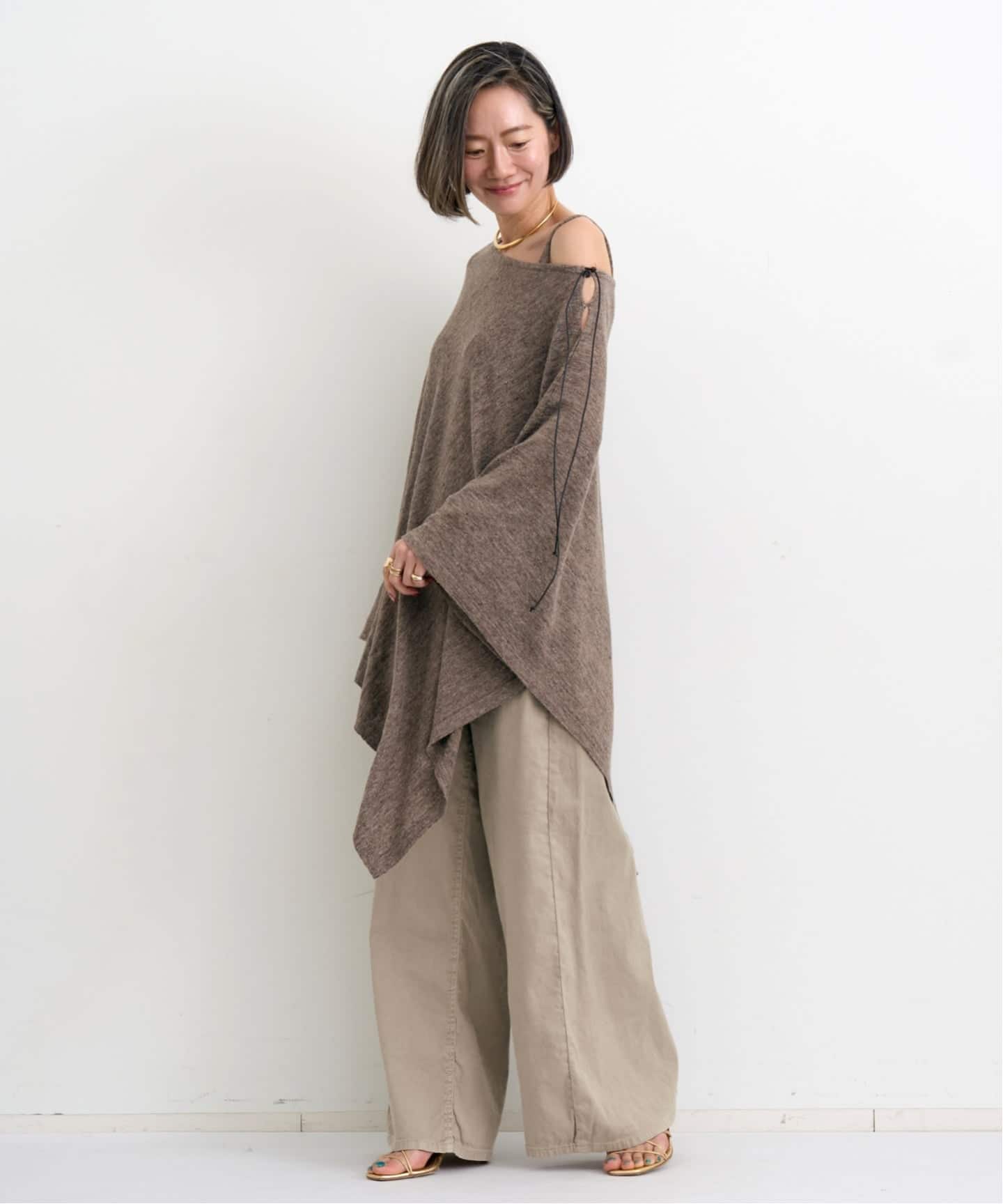 ニット/セーター L'Appartement  LINEN SILK WIDE P/O LINEN PONCHO（ニット／セーター）｜L'Appartement（アパルトモン）の