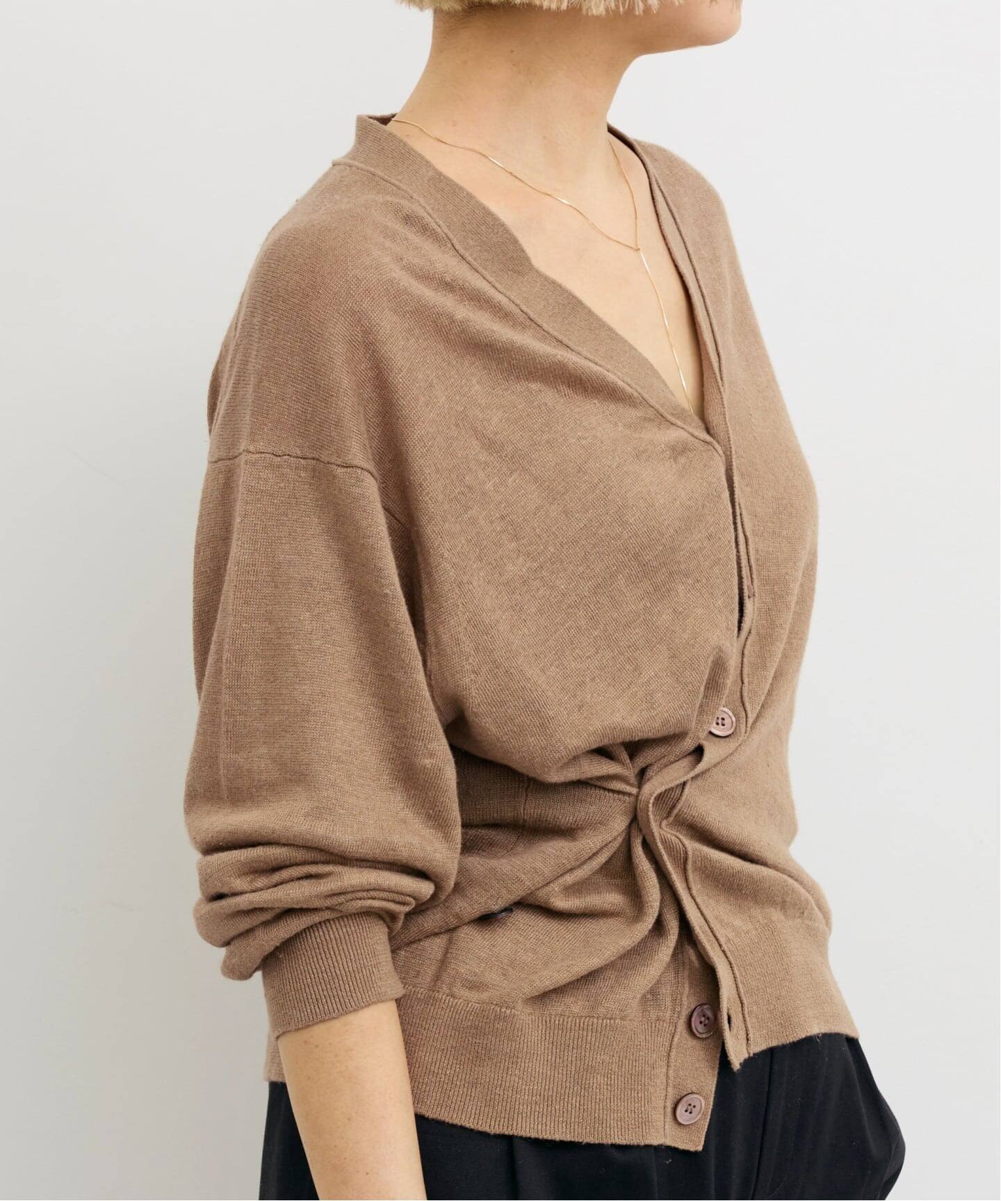LINEN OVERSIZED 2WAY CARDIGAN（カーディガン）｜L'Appartement