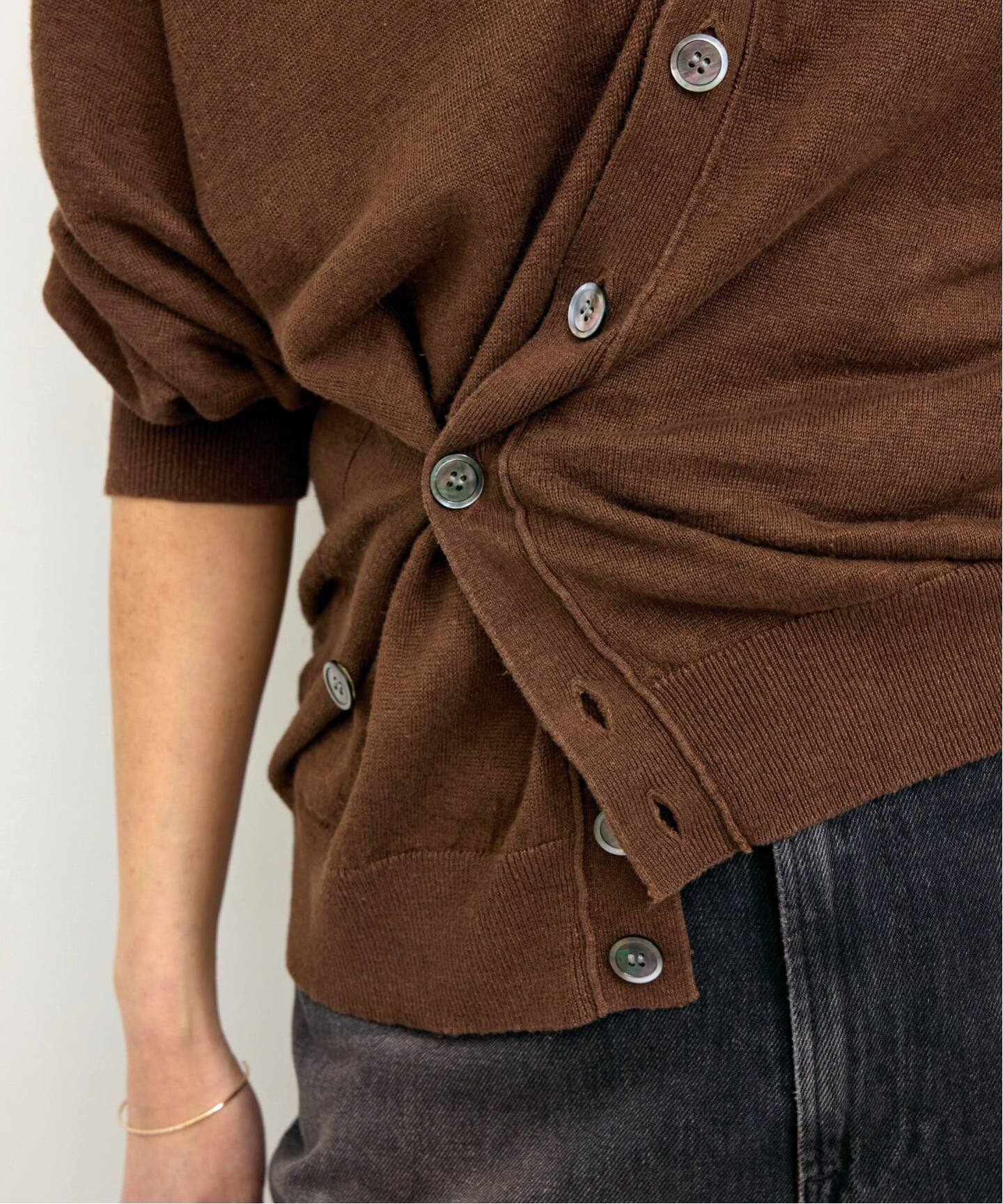 アパルトモン カーディガン キャメル LINEN OVERSIZED 2WAY CARDIGAN（カーディガン）｜L'Appartement