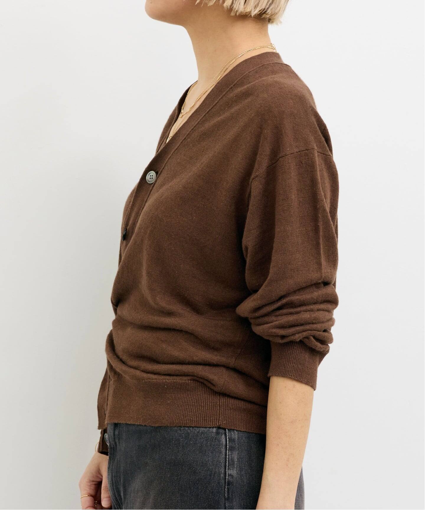 LINEN OVERSIZED 2WAY CARDIGAN（カーディガン）｜L'Appartement