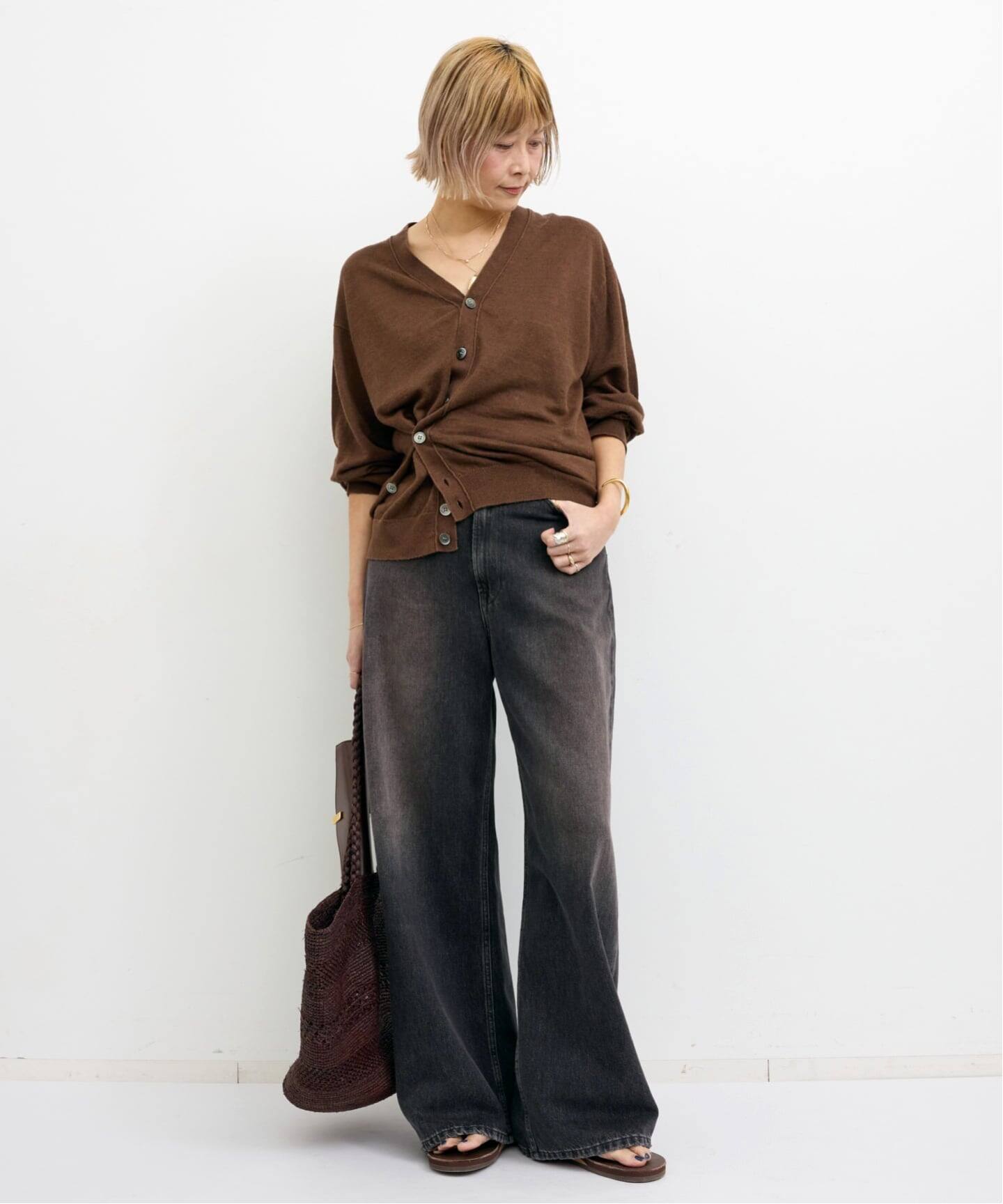 定価25300円 L'Appartement オーバーサイズリネン カーディガン LINEN OVERSIZED 2WAY CARDIGAN（カーディガン）｜L'Appartement