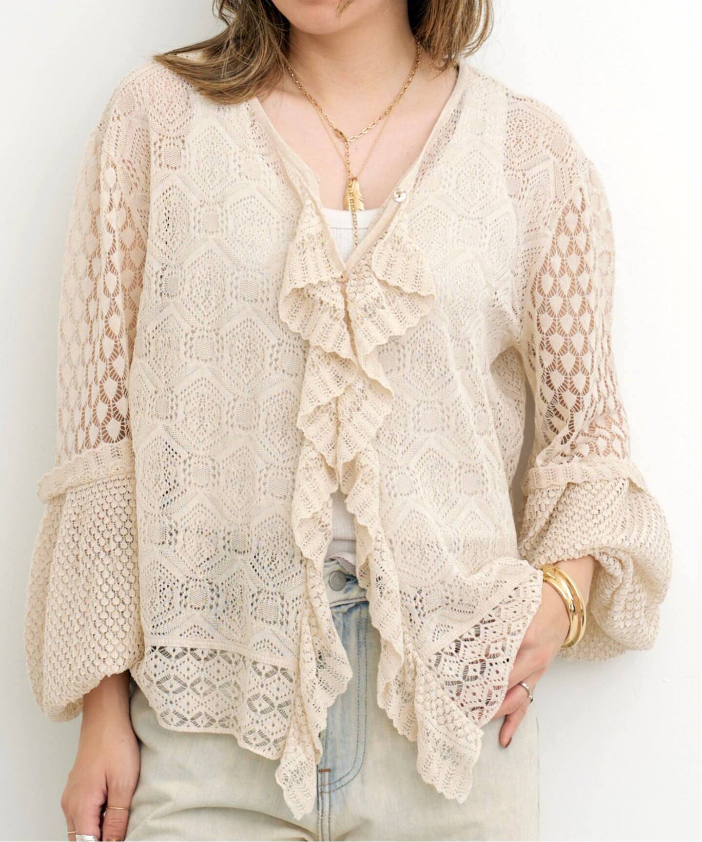 トップス L'Appartement VICTRIAN LACE KNIT VICTRIAN LACE KNIT（ニット／セーター）｜L'Appartement