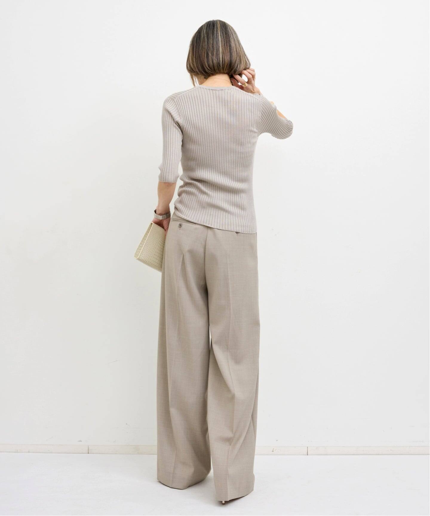 AP STUDIO（アパルトモンL'Appartement） 2017SSリネンシルクLinen/Silk プルオーバー ニット【LKNA57726】 AP STUDIO - AP STUDIO（アパルトモンL'Appartement） 2017SSリネン