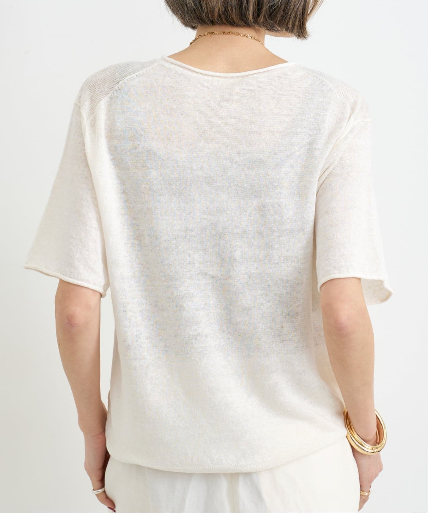 LINEN SHORT SLEEVE KNIT（ニット／セーター）｜L'Appartement