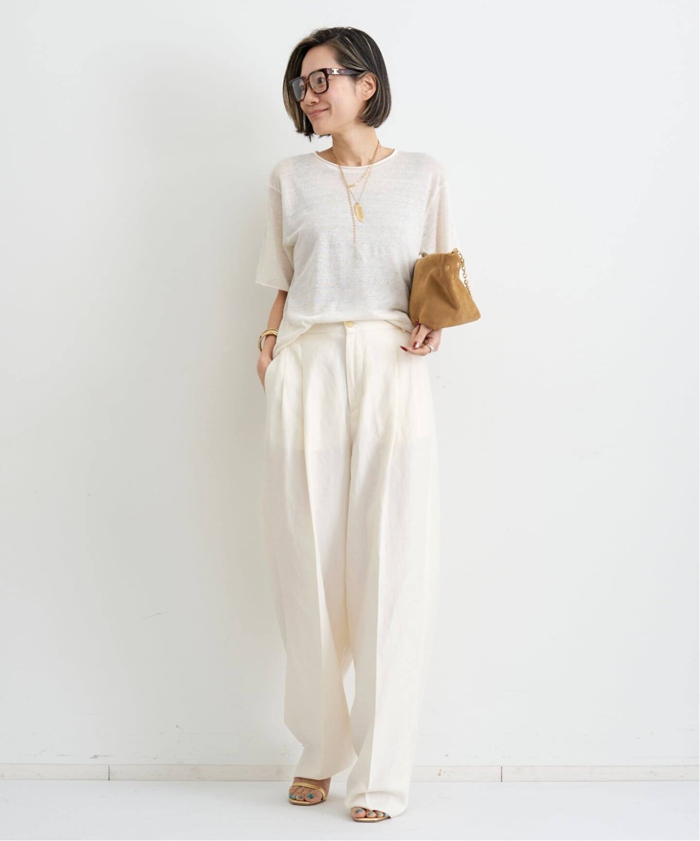 LINEN SHORT SLEEVE KNIT（ニット／セーター）｜L'Appartement