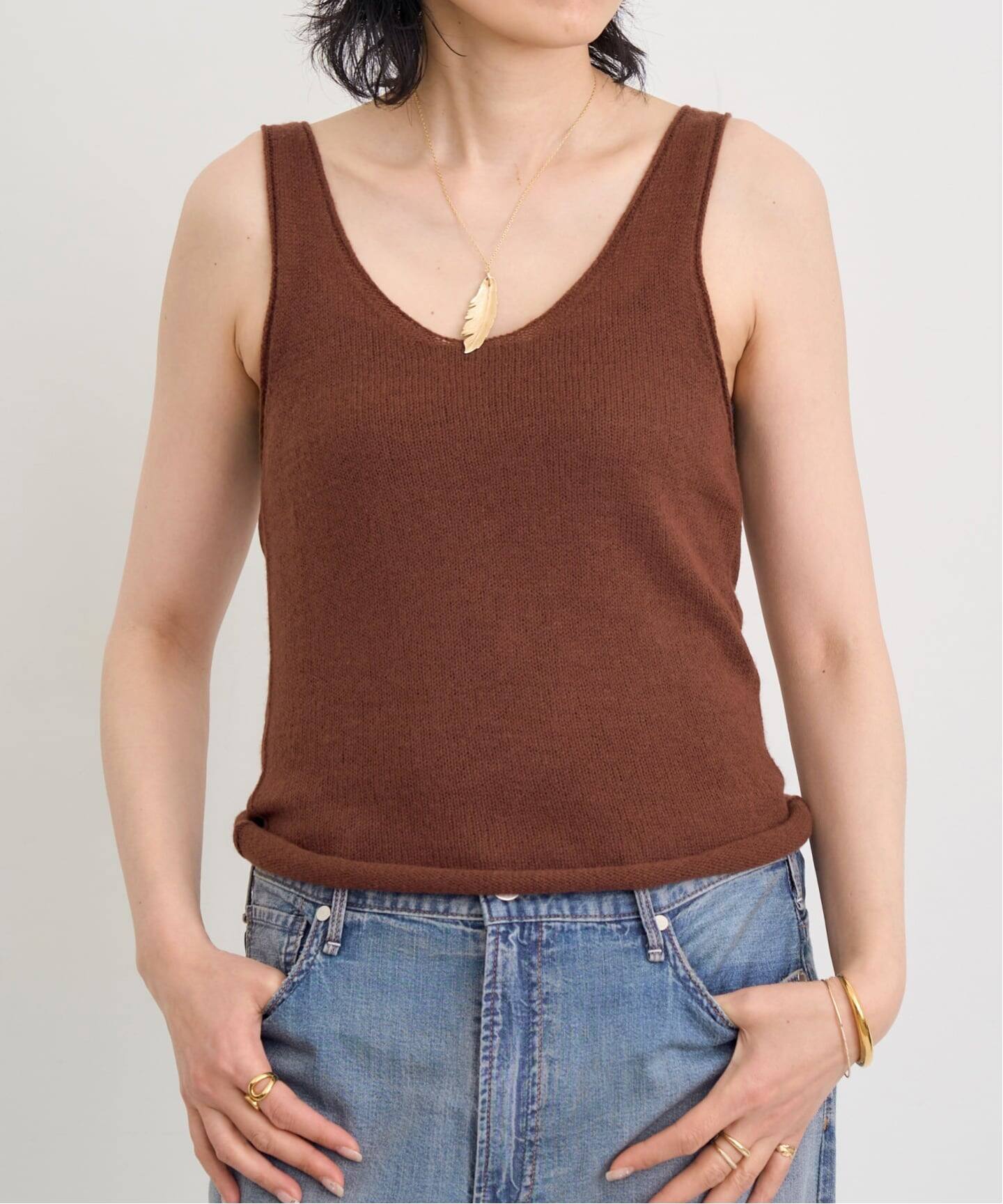 ELY ELY/エリー エリー】 CASHMERE TANK TOP（ニット／セーター）｜L 